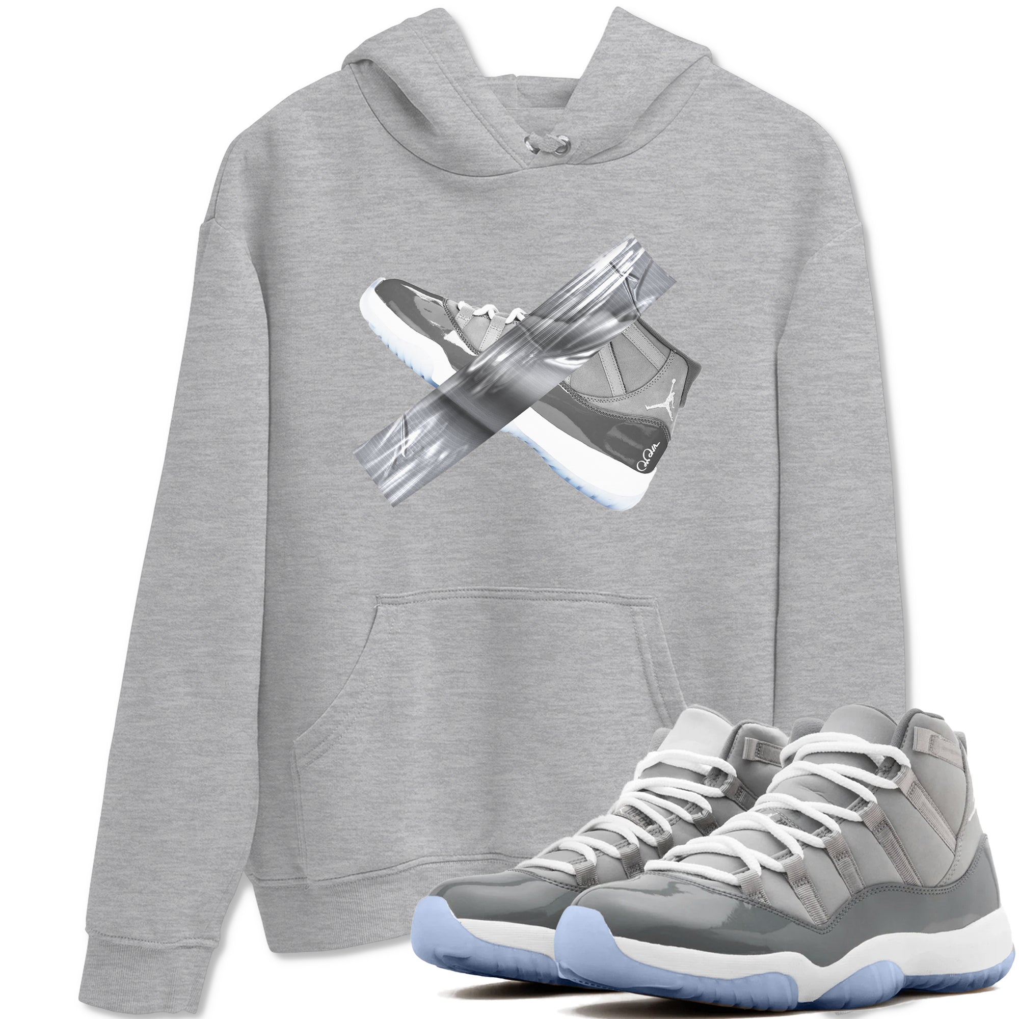 Duct Tape snkmatch Tees - Air Jordan 11 Cool Grey