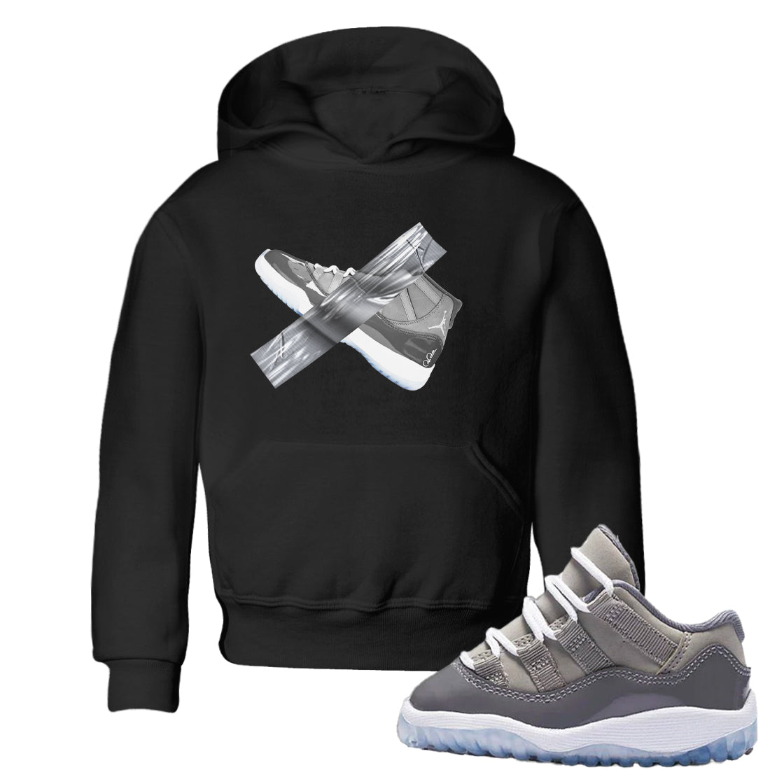 Duct Tape snkmatch Tees Kids - Air Jordan 11 Cool Grey