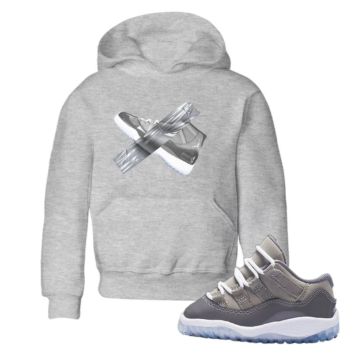 Duct Tape snkmatch Tees Kids - Air Jordan 11 Cool Grey