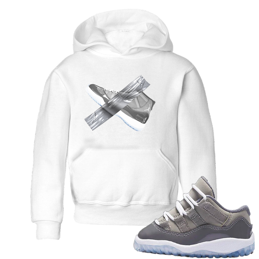Duct Tape snkmatch Tees Kids - Air Jordan 11 Cool Grey