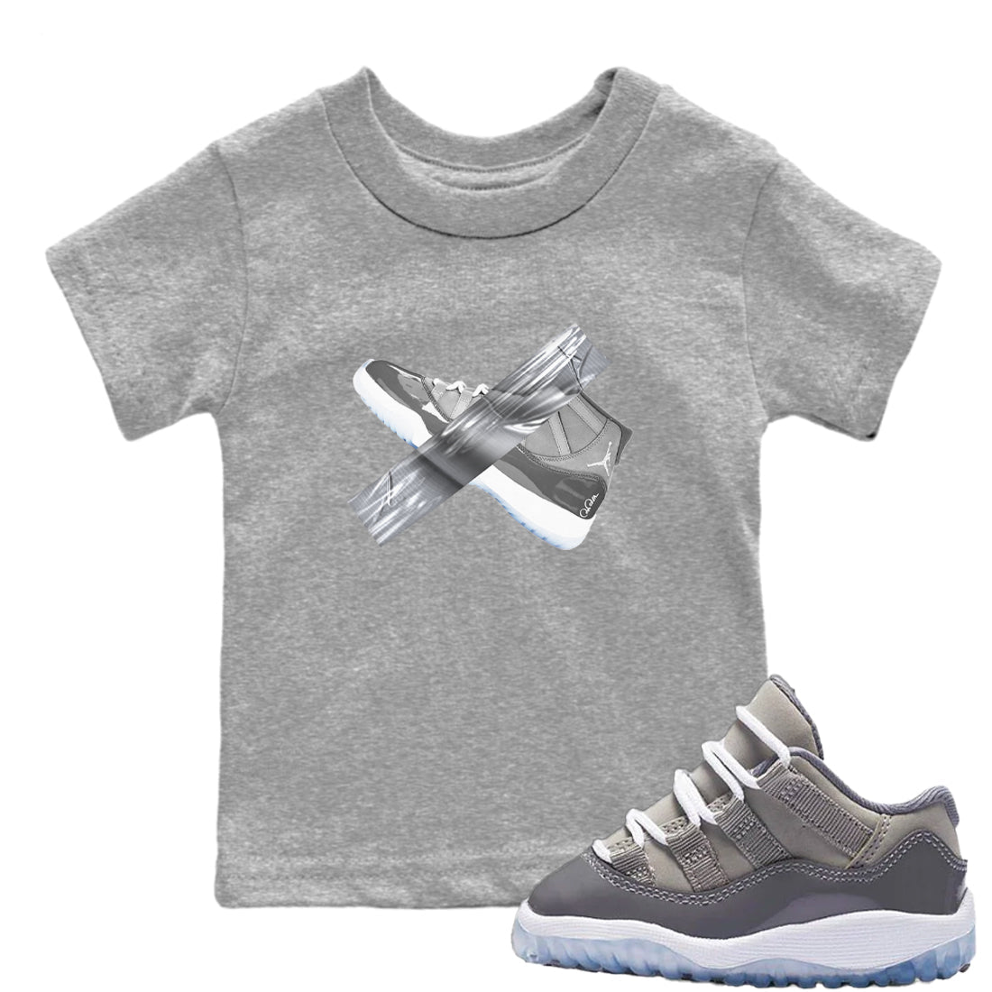 Duct Tape snkmatch Tees Kids - Air Jordan 11 Cool Grey