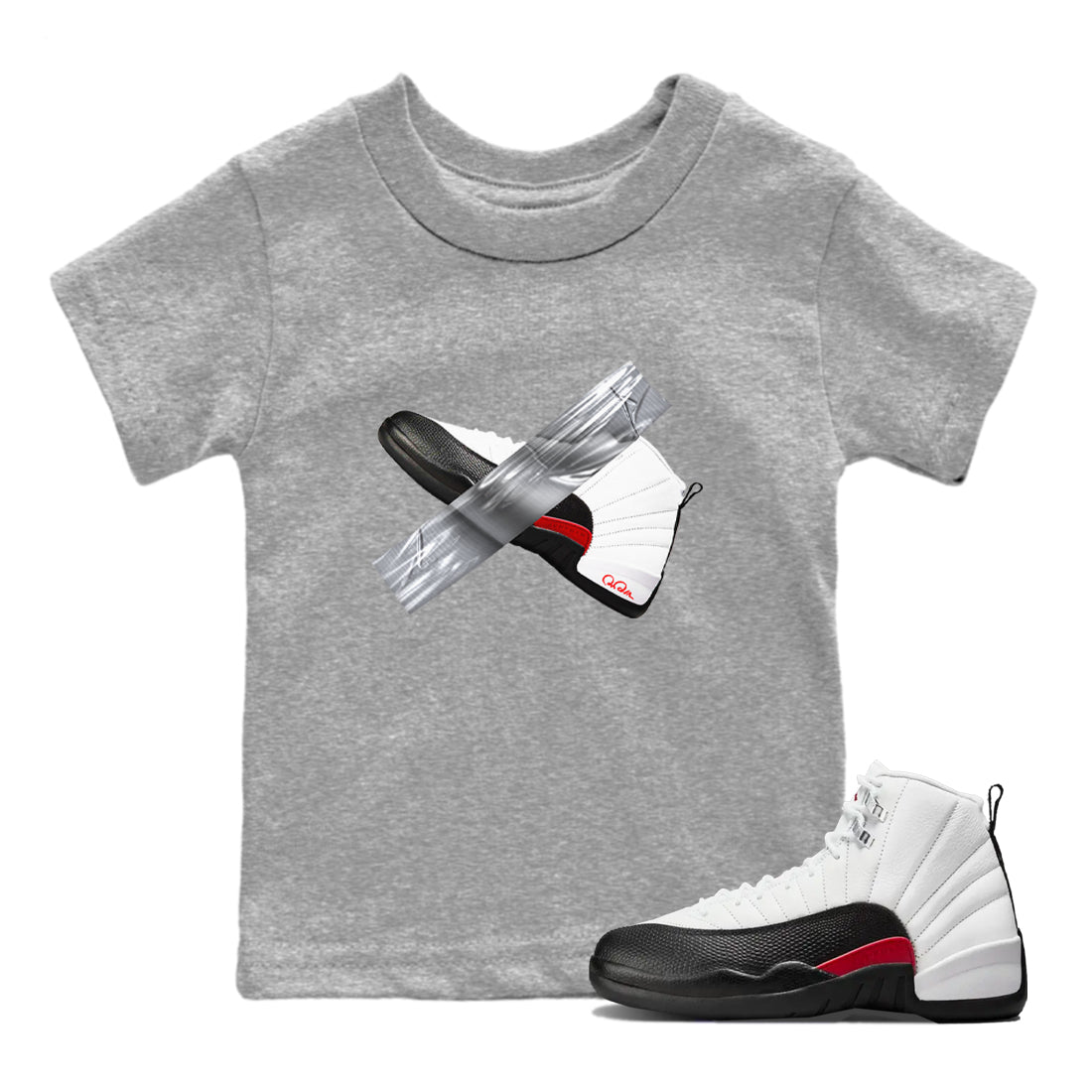 Duct Tape snkmatch Tees Kids - Air Jordan 12 Taxi Flip