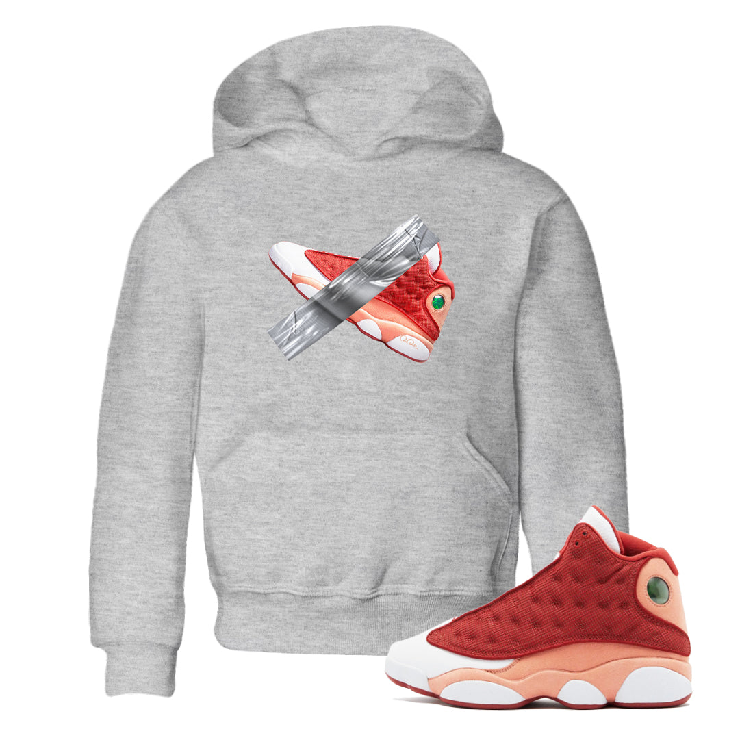Duct Tape snkmatch Tees Kids - Air Jordan 13 Dune Red