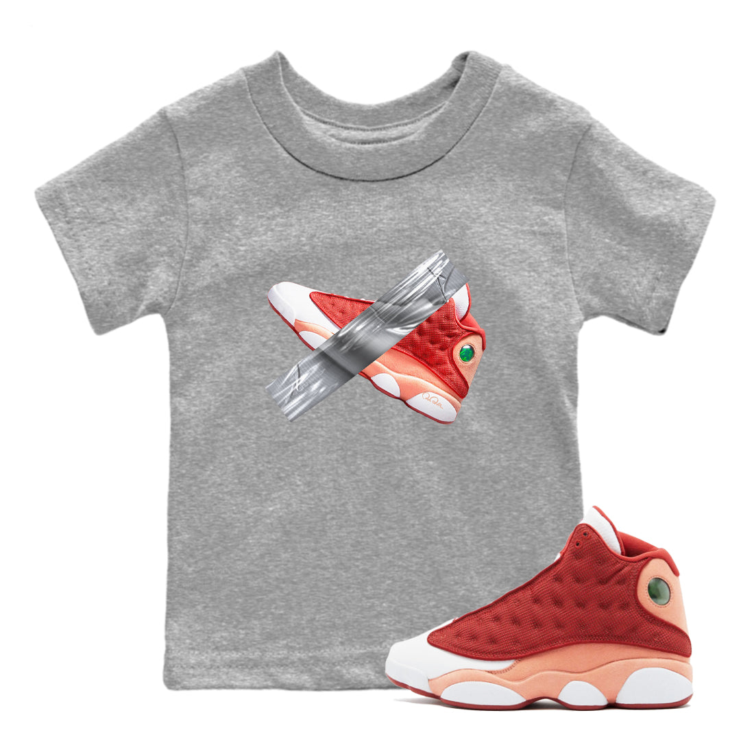 Duct Tape snkmatch Tees Kids - Air Jordan 13 Dune Red