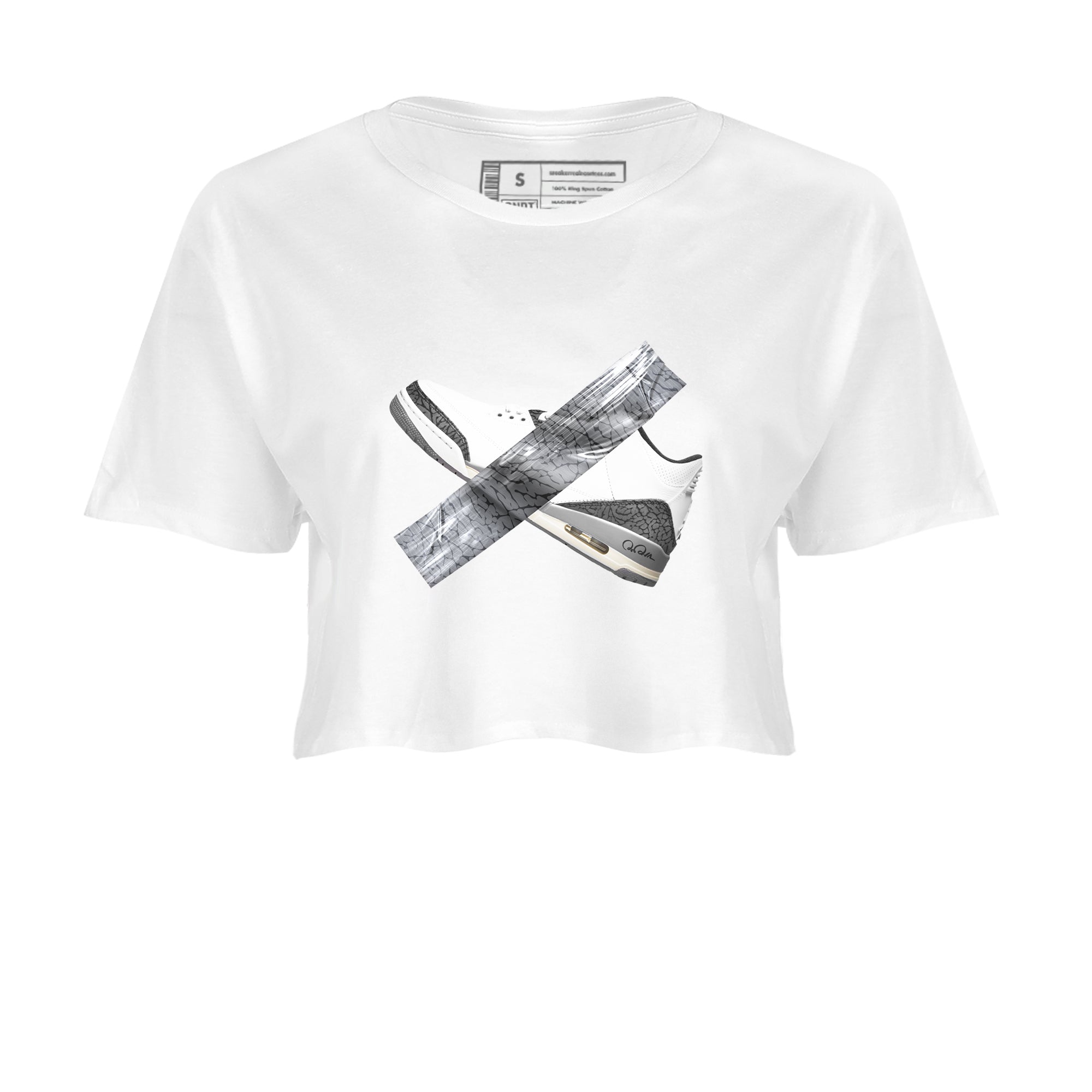 Duct Tape snkmatch Women's Top - Air Jordan 3 Cement Grey