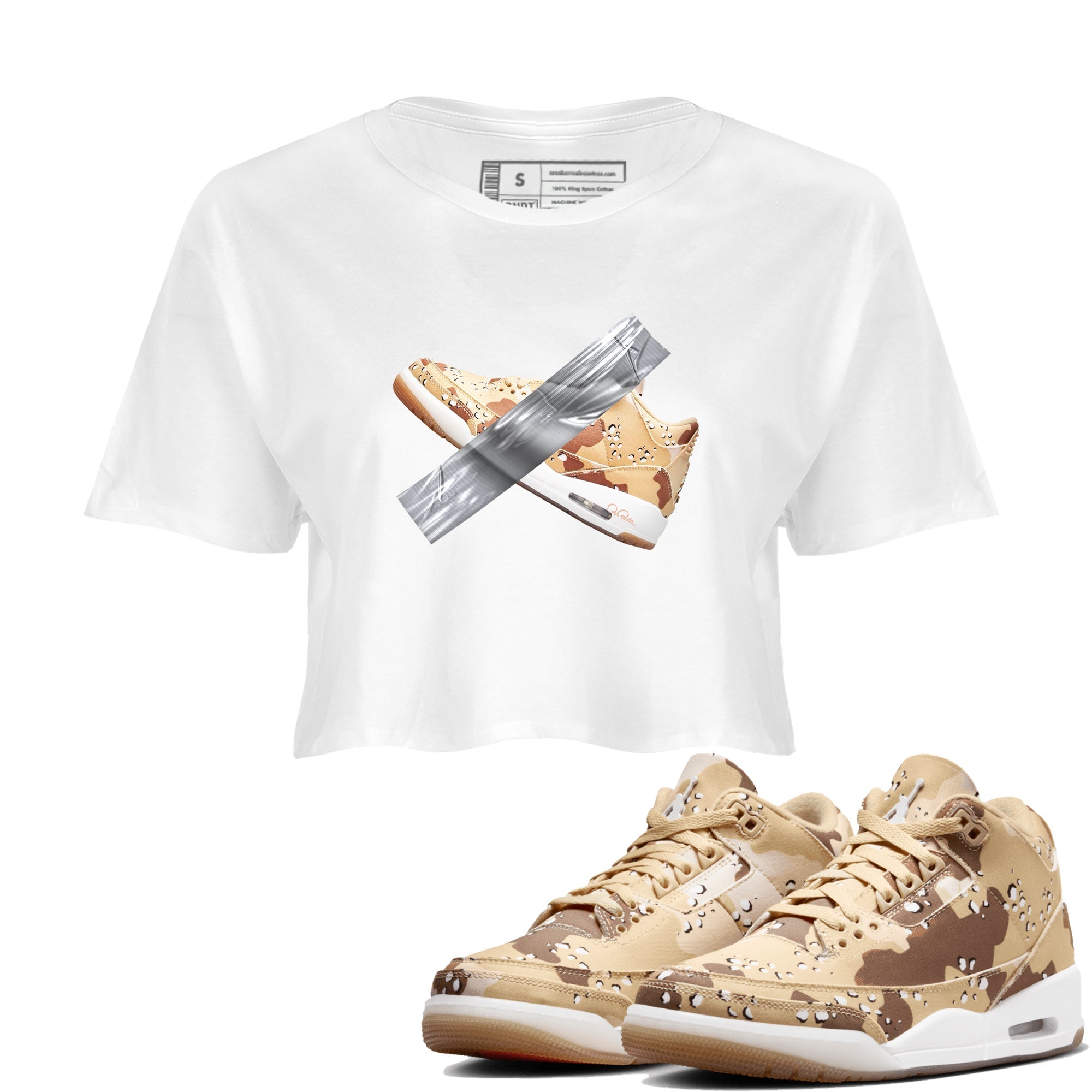 Duct Tape snkmatch Women's Top - Air Jordan 3 Desert Camo