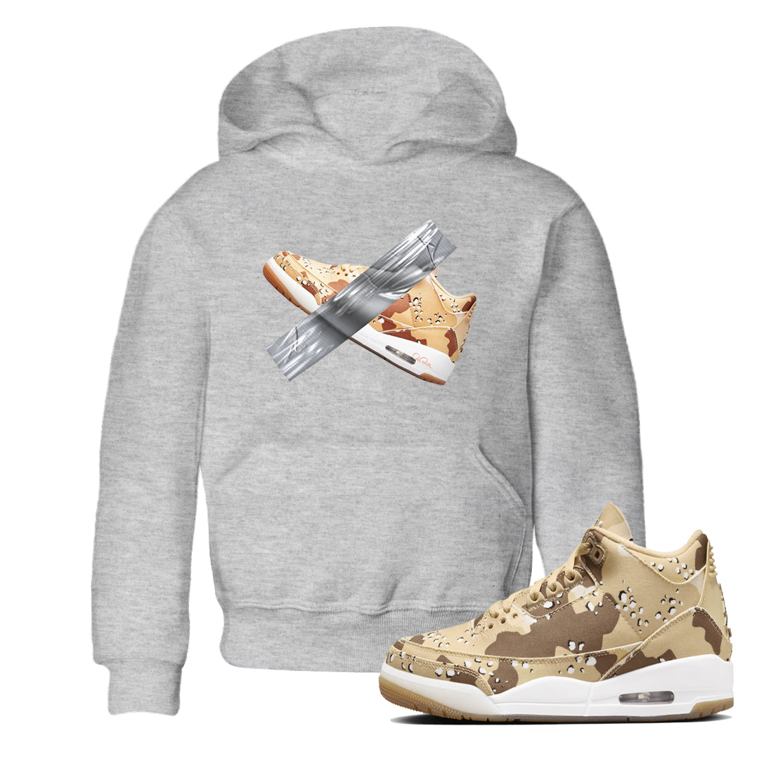 Duct Tape snkmatch Tees Kids - Air Jordan 3 Desert Camo