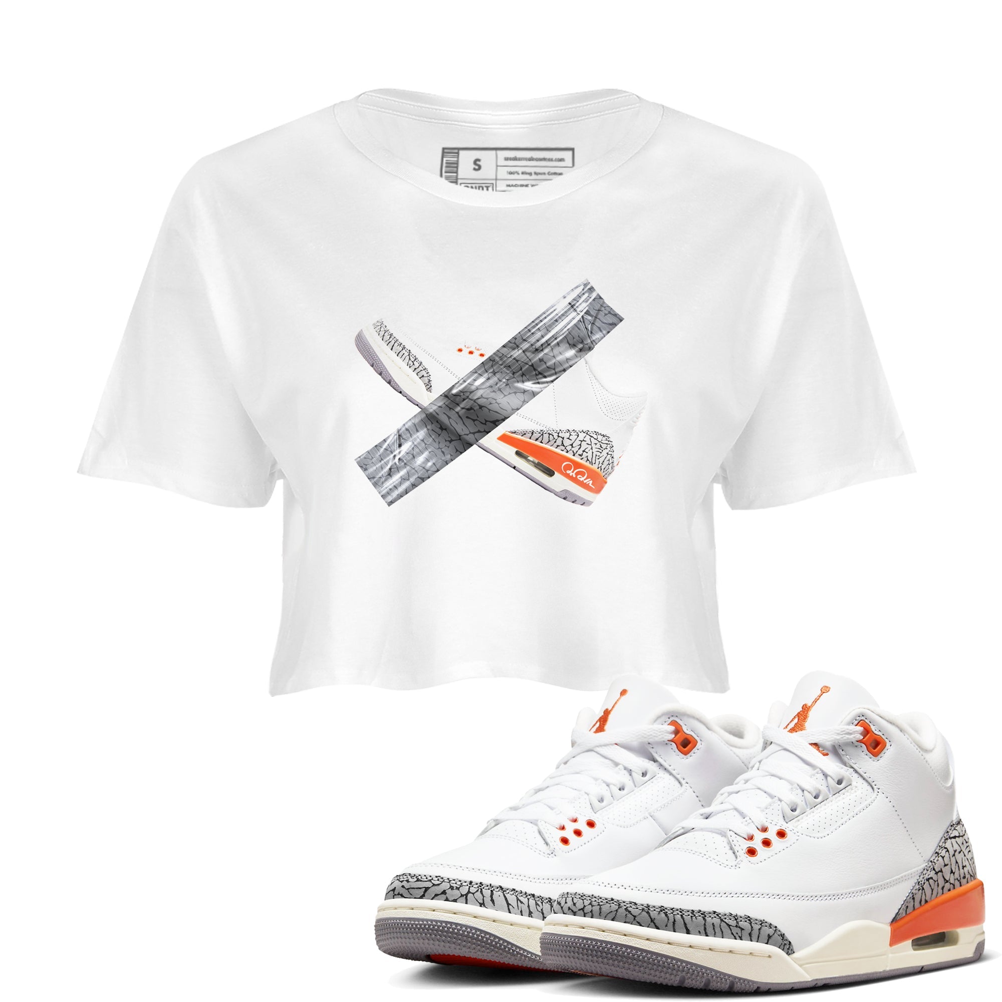 Duct Tape snkmatch Women's Top - Air Jordan 3 Georgia Peach