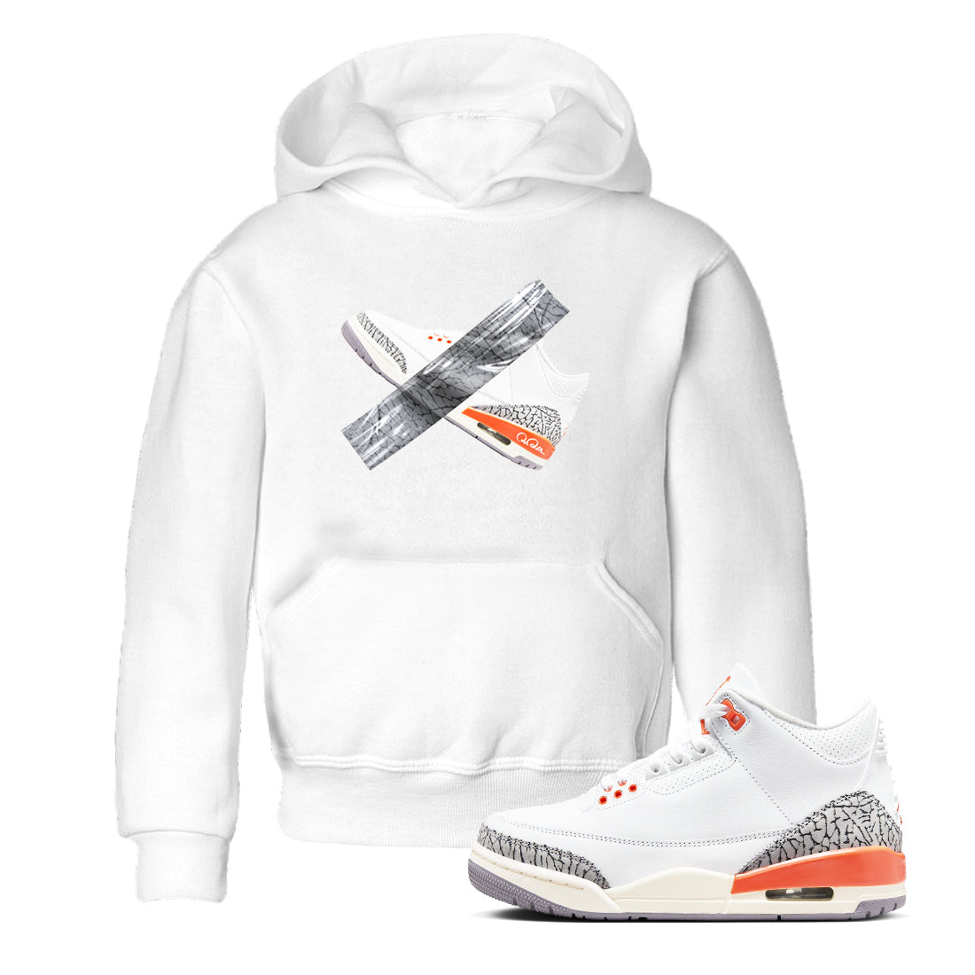 Duct Tape snkmatch Tees Kids - Air Jordan 3 Georgia Peach