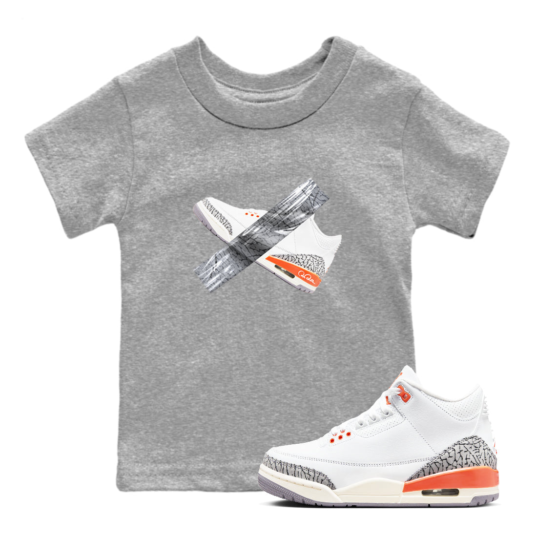 Duct Tape snkmatch Tees Kids - Air Jordan 3 Georgia Peach