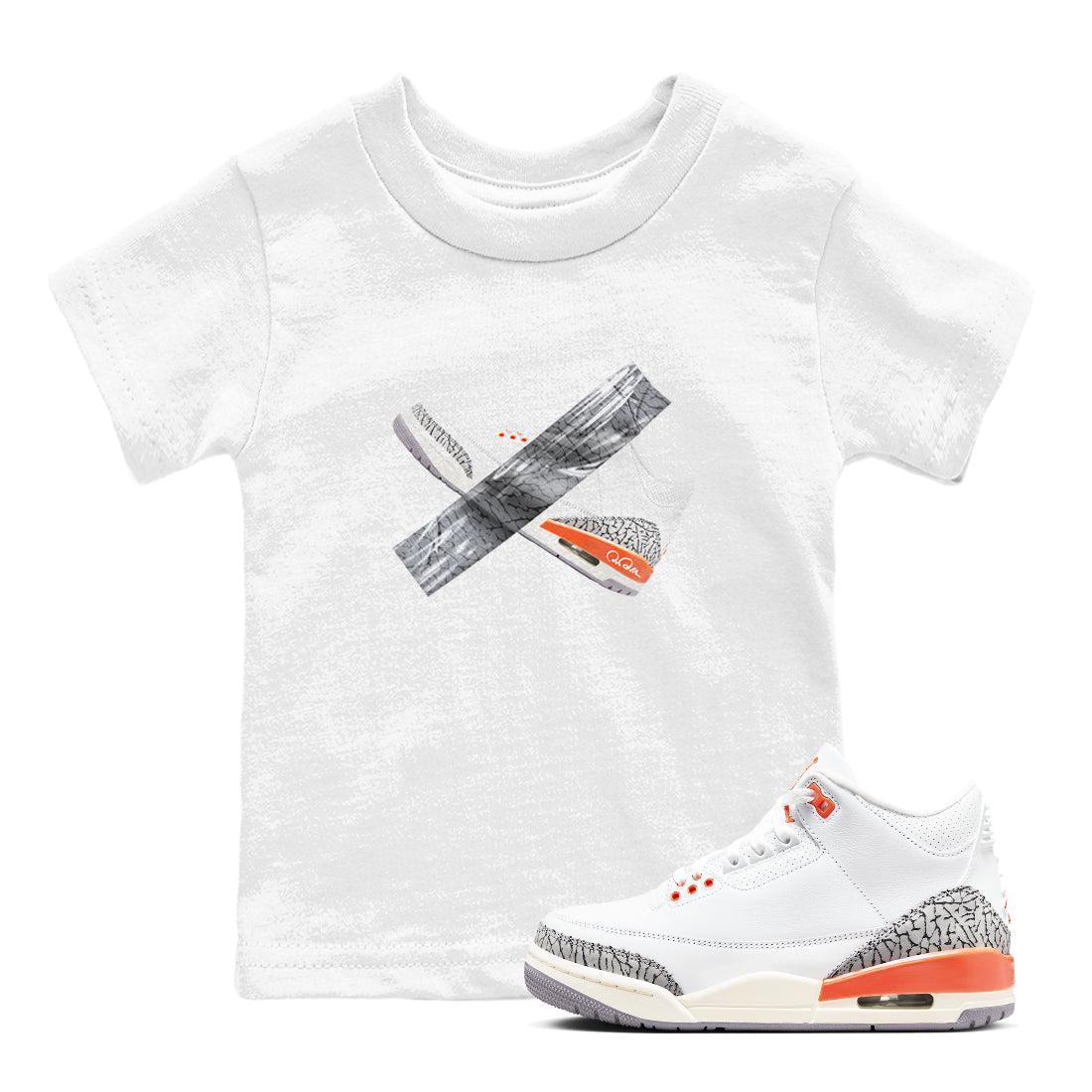 Duct Tape snkmatch Tees Kids - Air Jordan 3 Georgia Peach