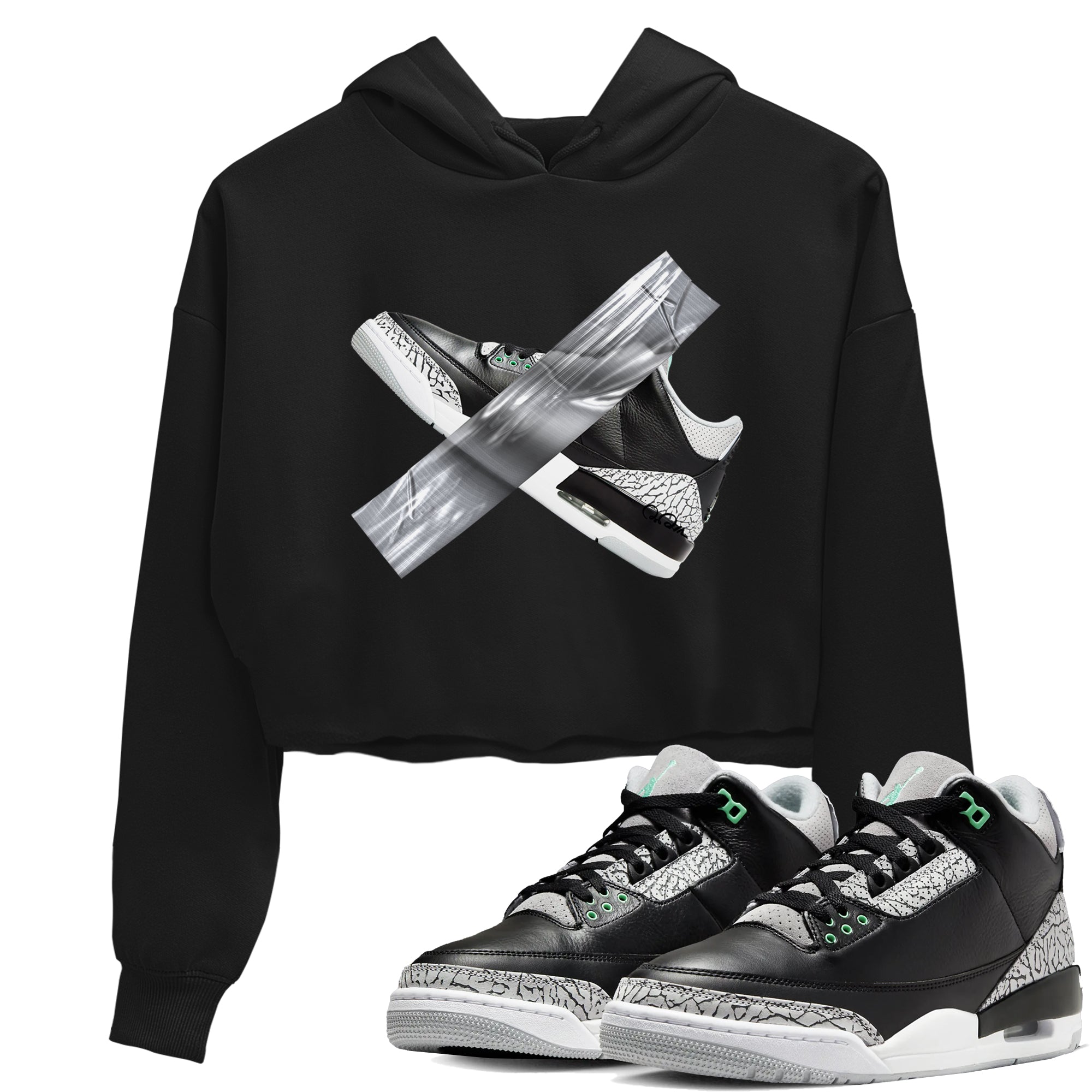 Duct Tape snkmatch Women's Top - Air Jordan 3 Green Glow