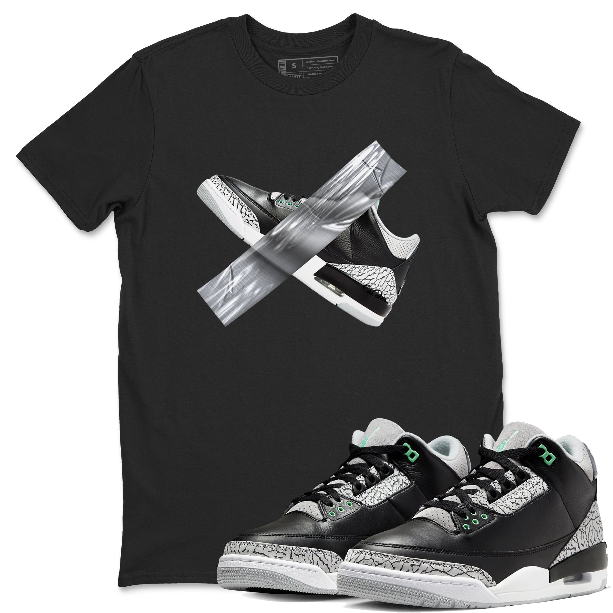 Duct Tape snkmatch Tees - Air Jordan 3 Green Glow