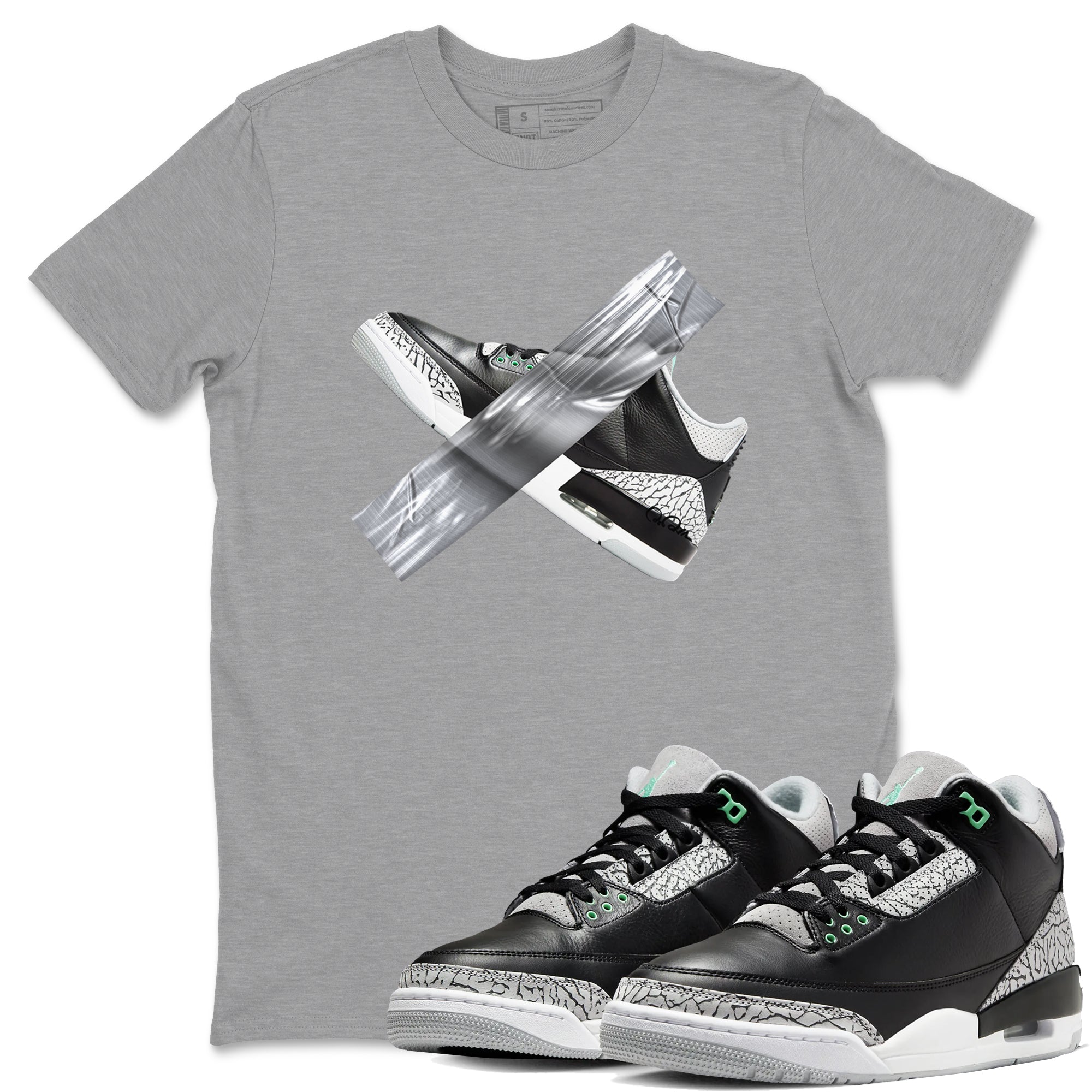 Duct Tape snkmatch Tees - Air Jordan 3 Green Glow