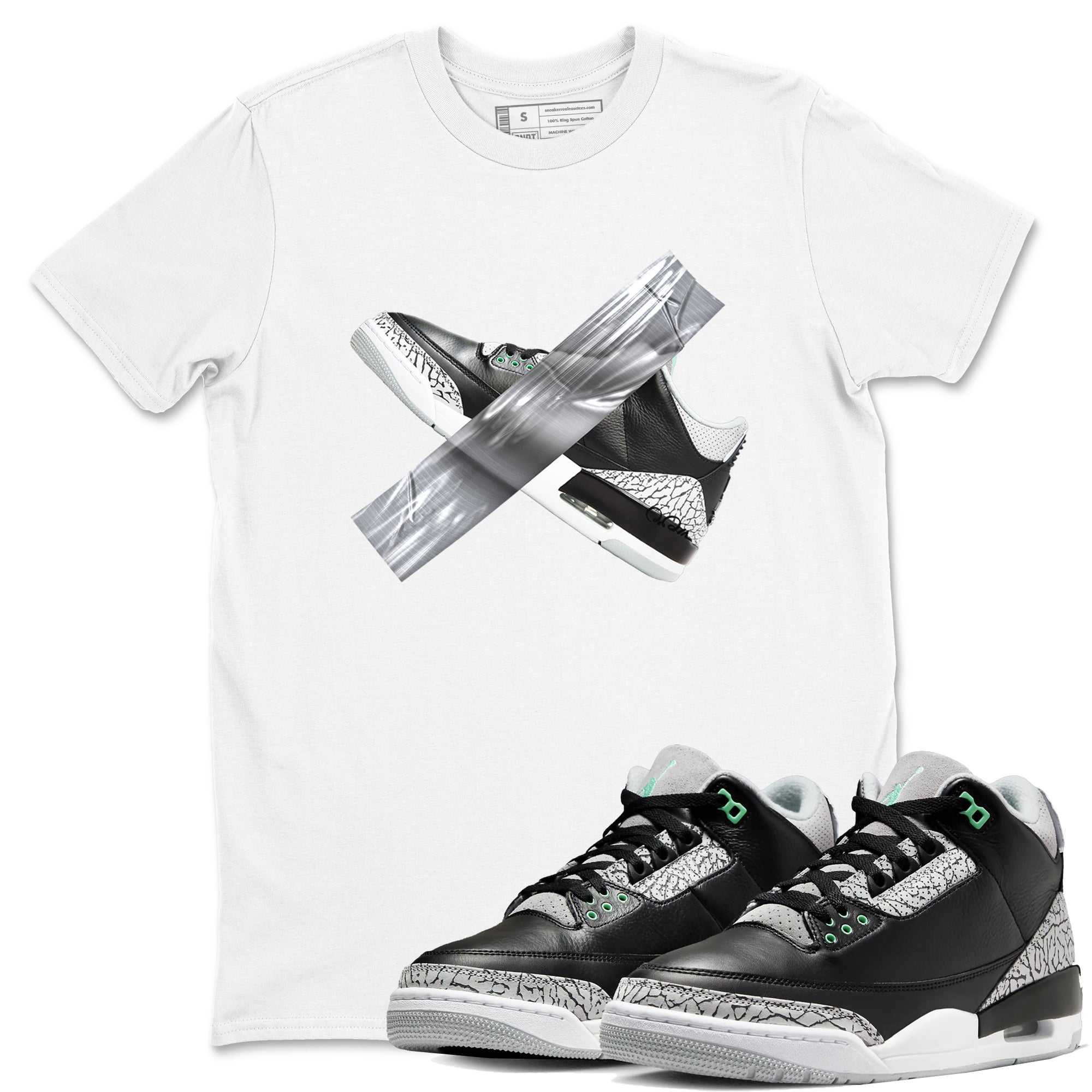 Duct Tape snkmatch Tees - Air Jordan 3 Green Glow