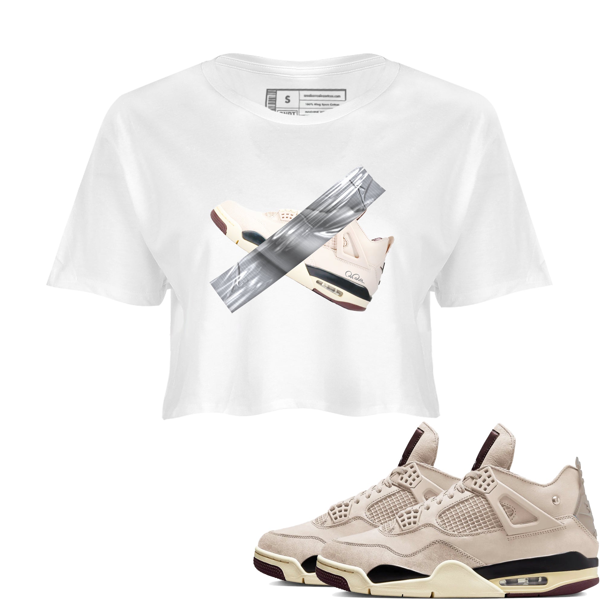 Duct tape snkmatch Women's Top - Air Jordan 4 A Ma Maniere x Fossil Stone