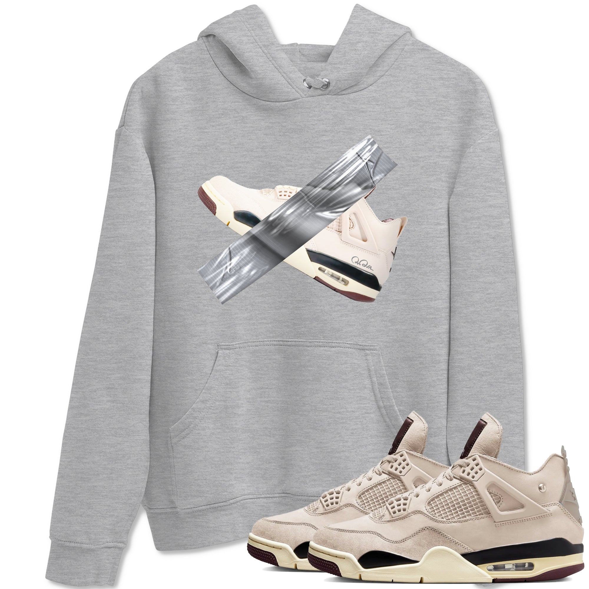 Duct tape snkmatch Tees - Air Jordan 4 A Ma Maniere x Fossil Stone