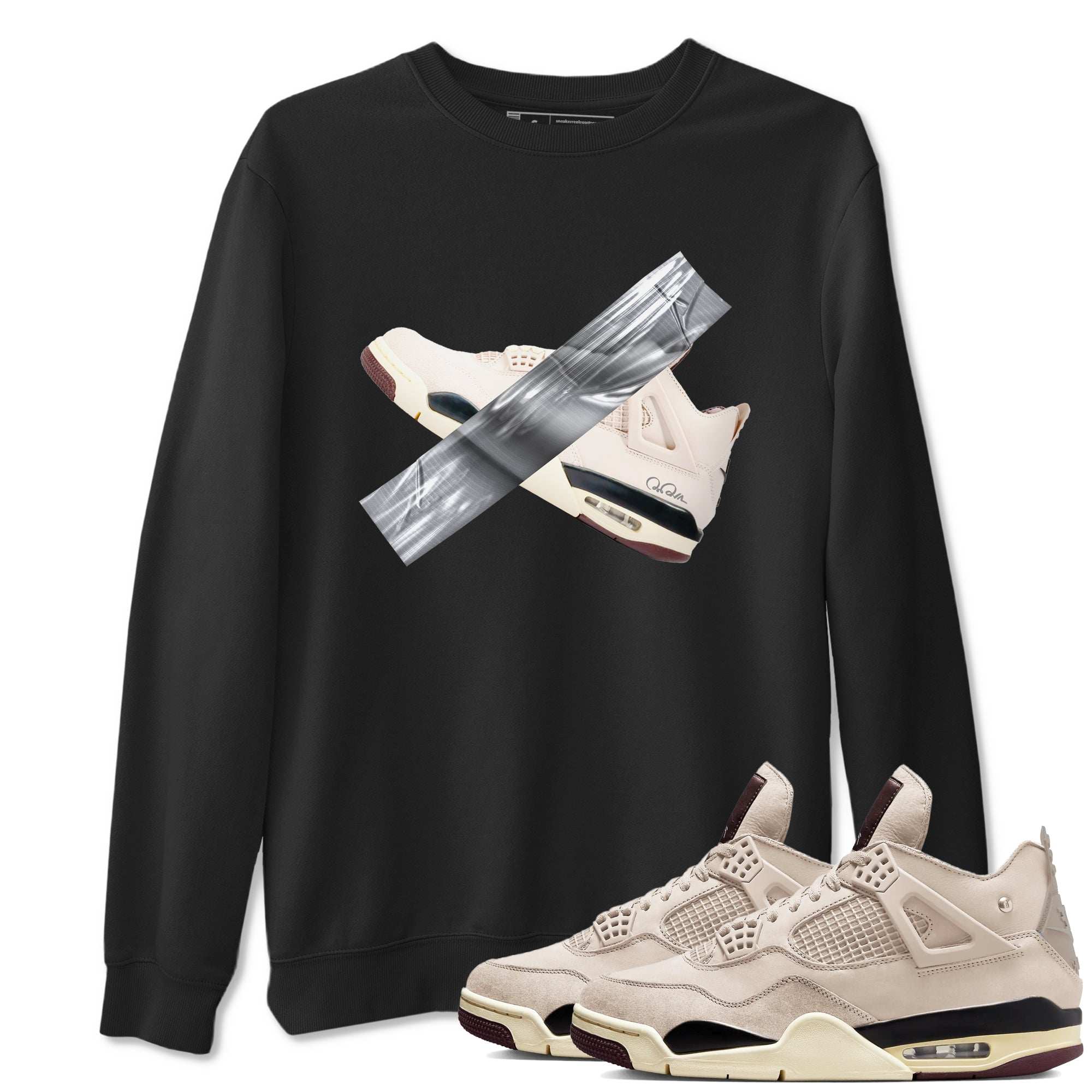 Duct tape snkmatch Tees - Air Jordan 4 A Ma Maniere x Fossil Stone