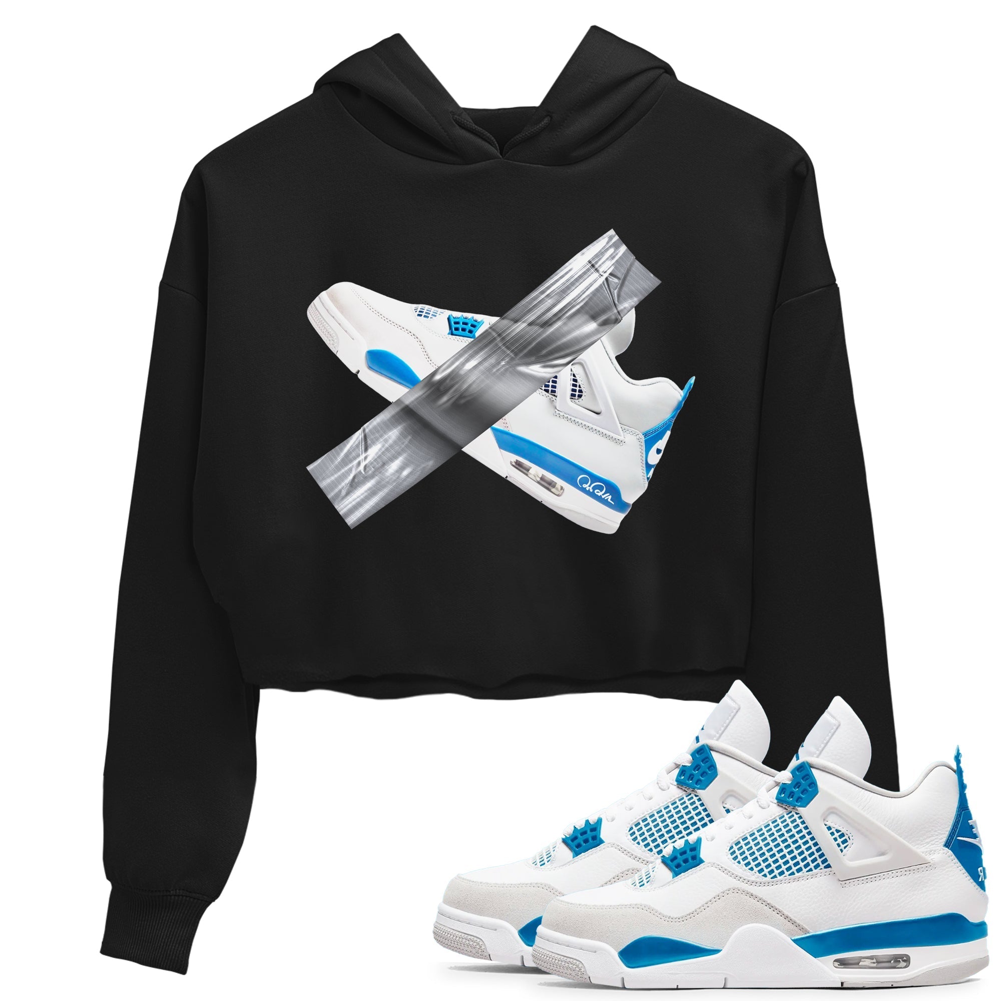Duct Tape snkmatch Women's Top - Air Jordan 4 Military Blue