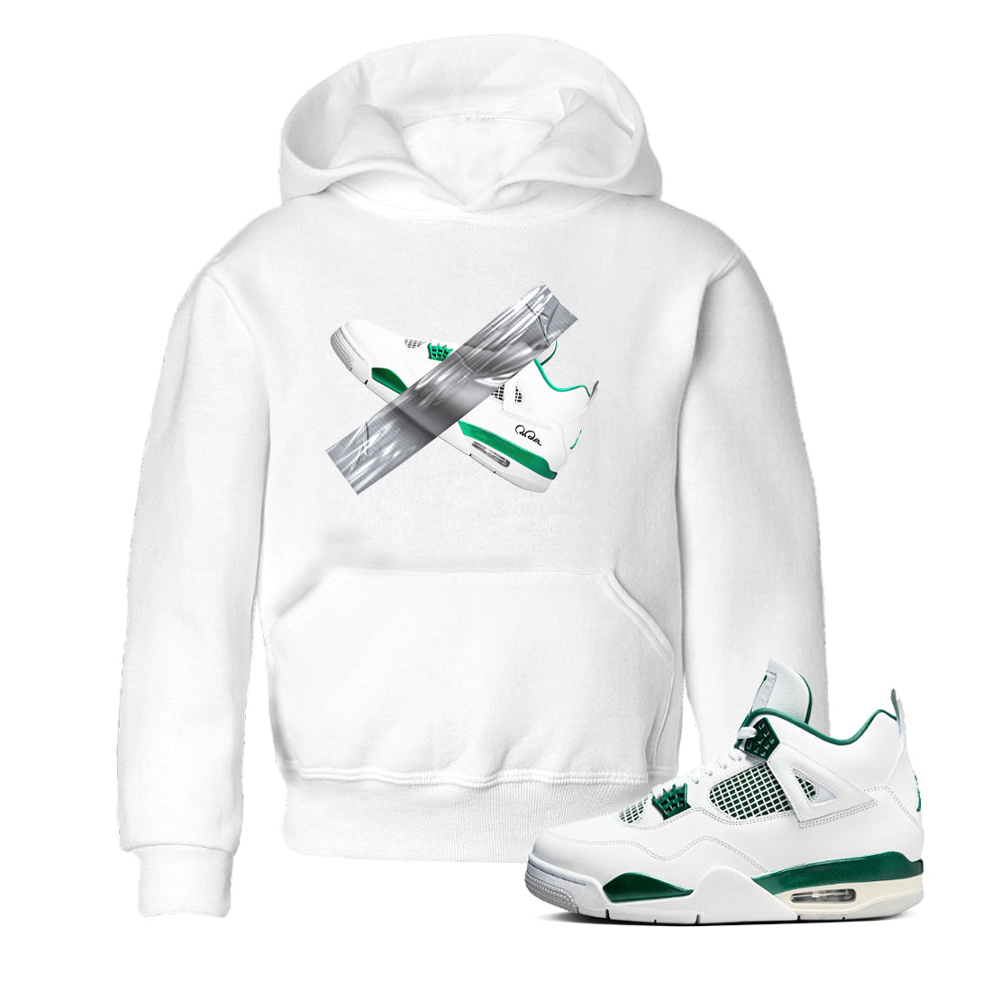 Duct Tape snkmatch Tees Kids - Air Jordan 4 Oxidized Green