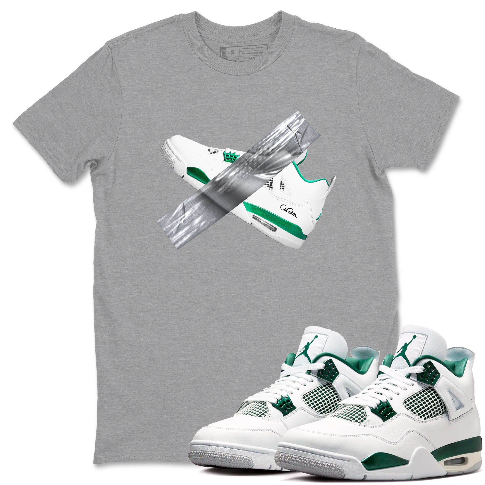 Duct Tape snkmatch Tees - Air Jordan 4 Oxidized Green