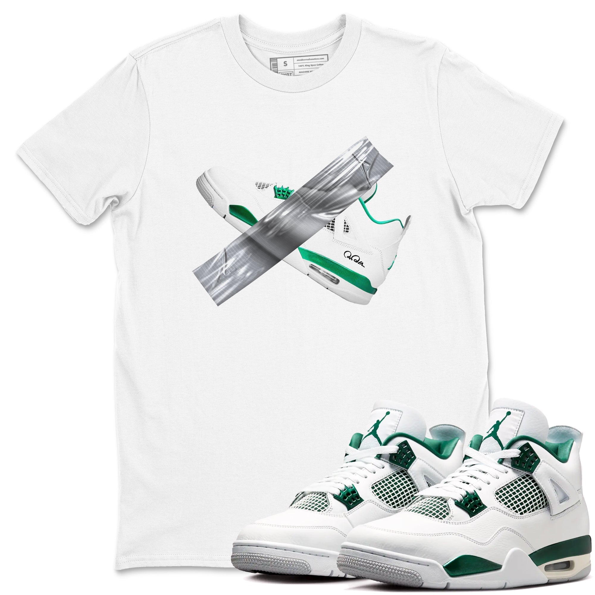 Duct Tape snkmatch Tees - Air Jordan 4 Oxidized Green
