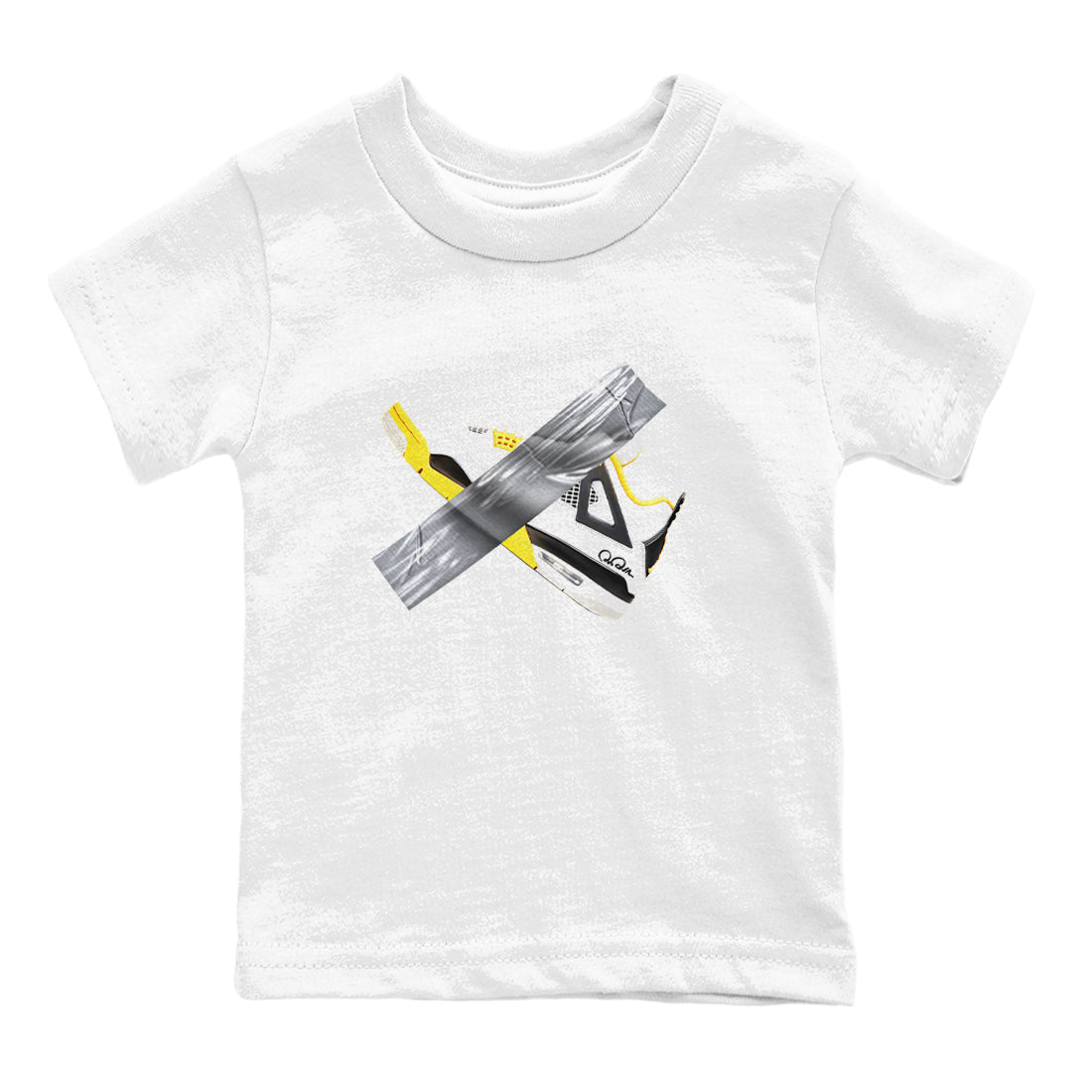 Duct Tape snkmatch Tees Kids - Air Jordan 4 Vivid Sulfur