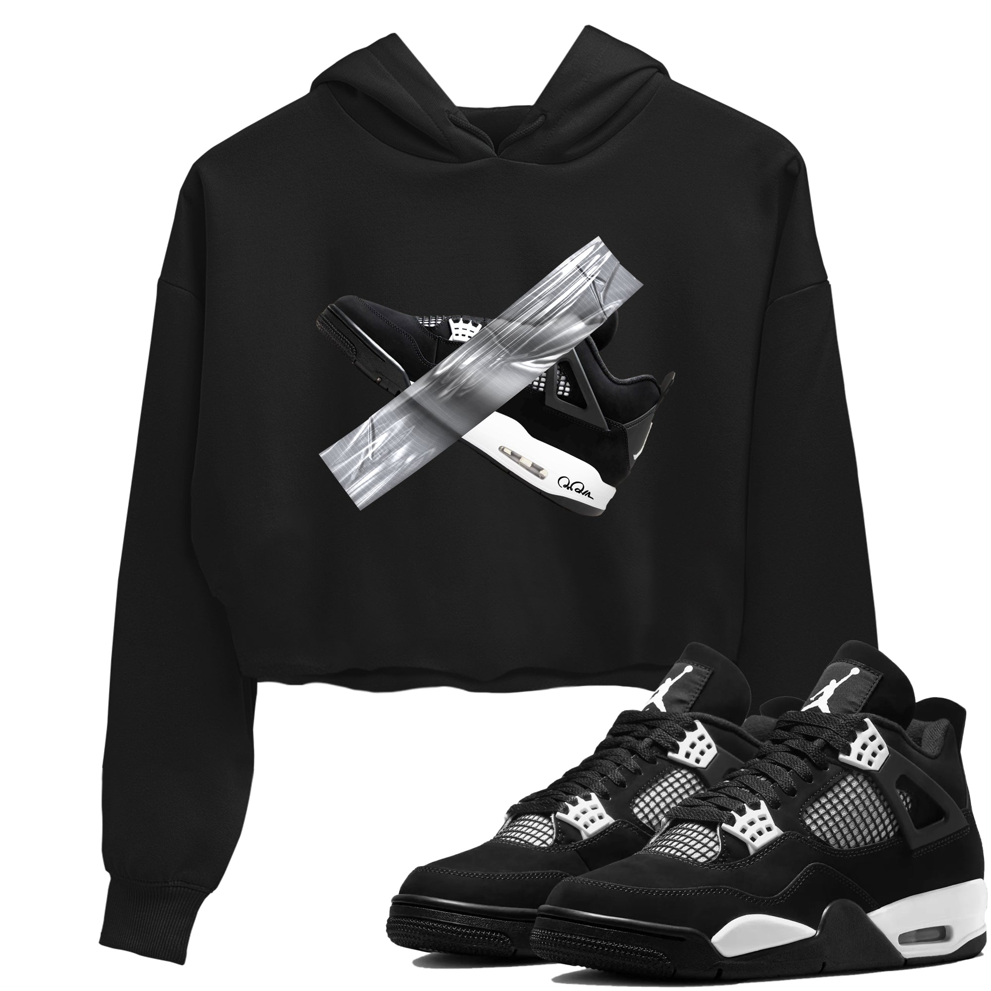 Duct Tape snkmatch Women's Top - Air Jordan 4 White Thunder