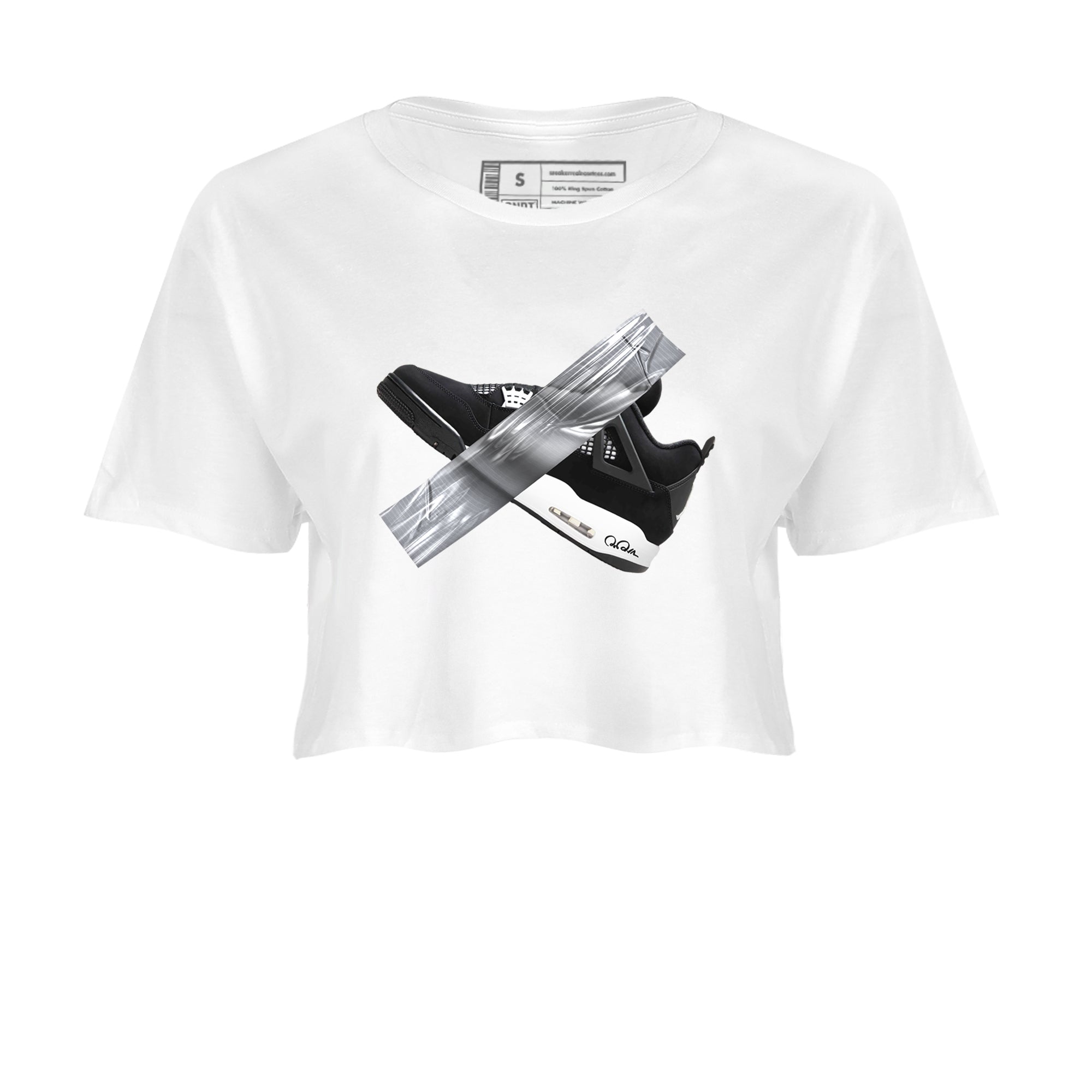 Duct Tape snkmatch Women's Top - Air Jordan 4 White Thunder