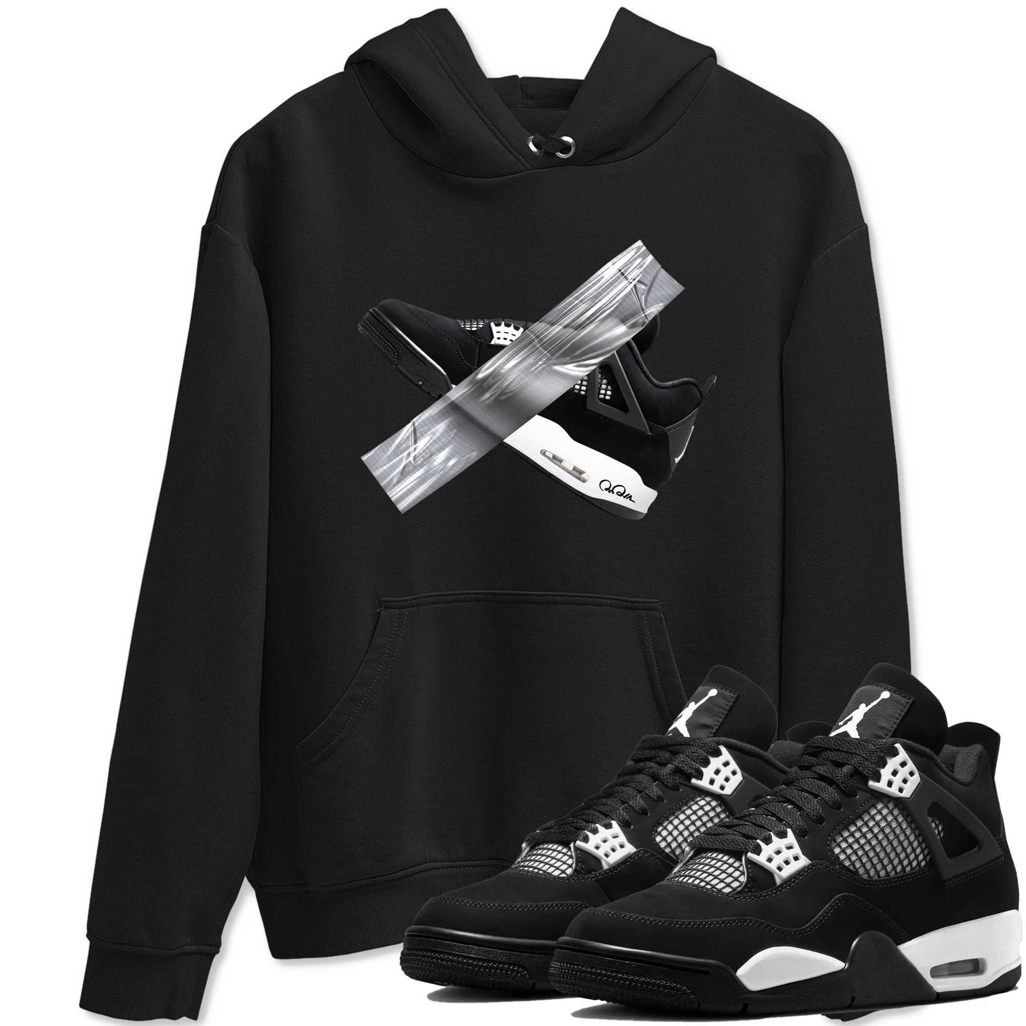 Duct Tape snkmatch Tees - Air Jordan 4 White Thunder