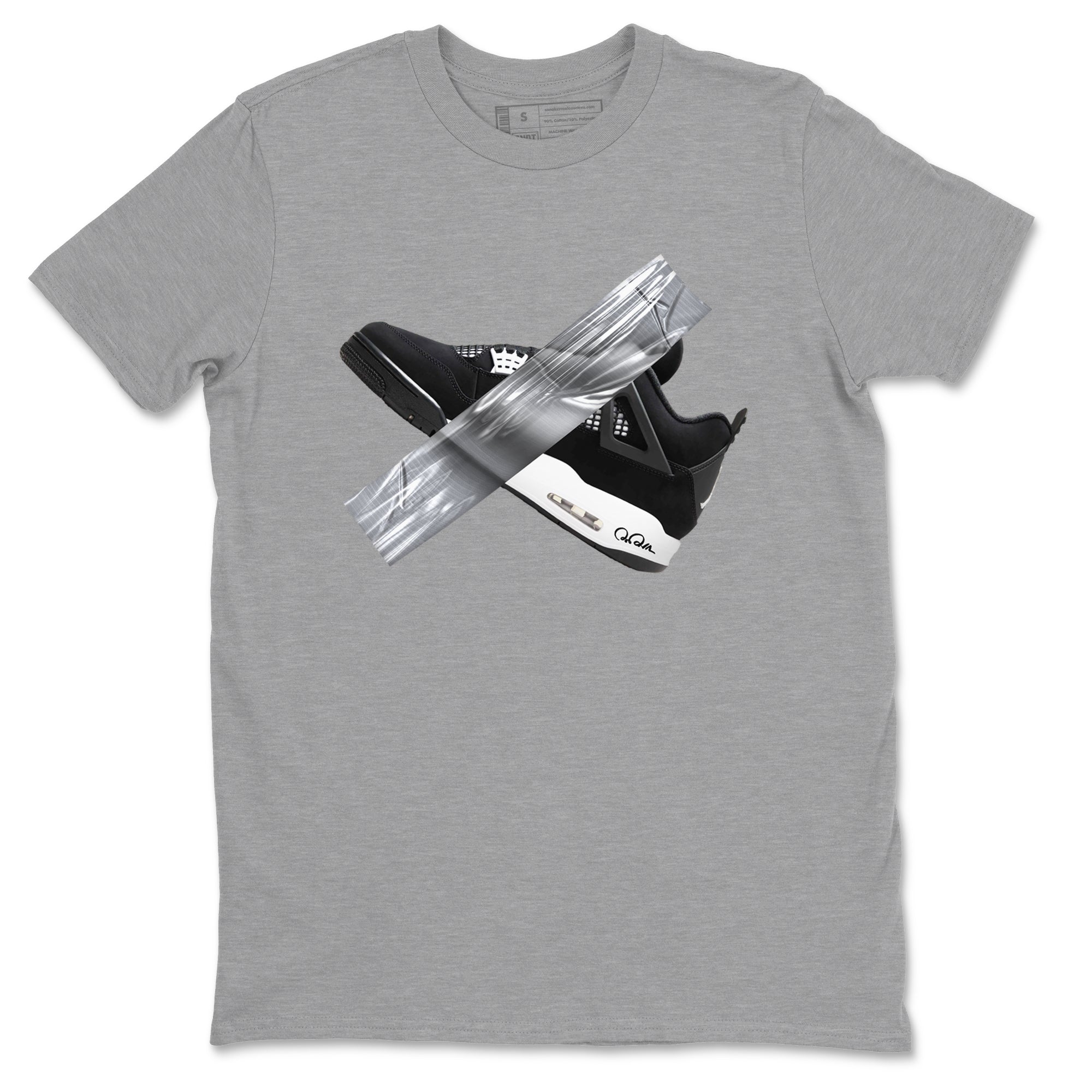 Duct Tape snkmatch Tees - Air Jordan 4 White Thunder