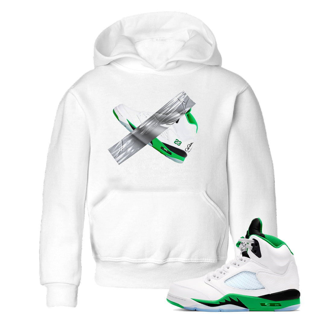 Duct Tape snkmatch Tees Kids - Air Jordan 5 Lucky Green