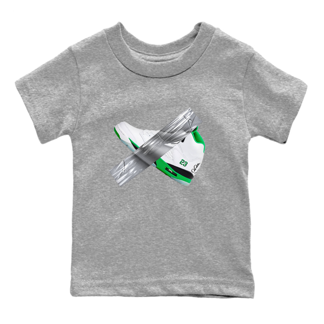 Duct Tape snkmatch Tees Kids - Air Jordan 5 Lucky Green