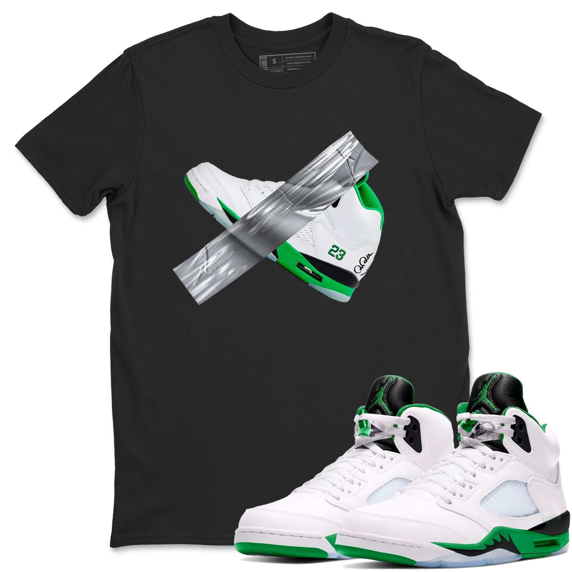 Duct Tape snkmatch Tees - Air Jordan 5 Lucky Green
