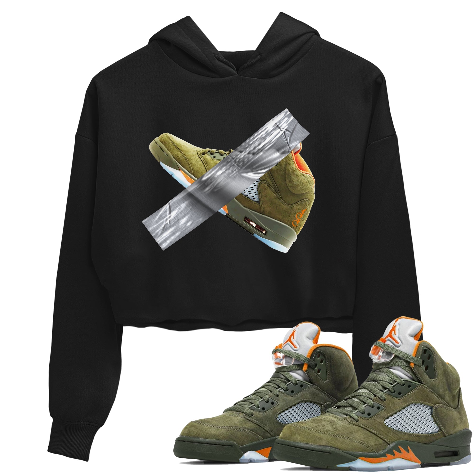 Duct Tape snkmatch Women's Top - Air Jordan 5 Olive