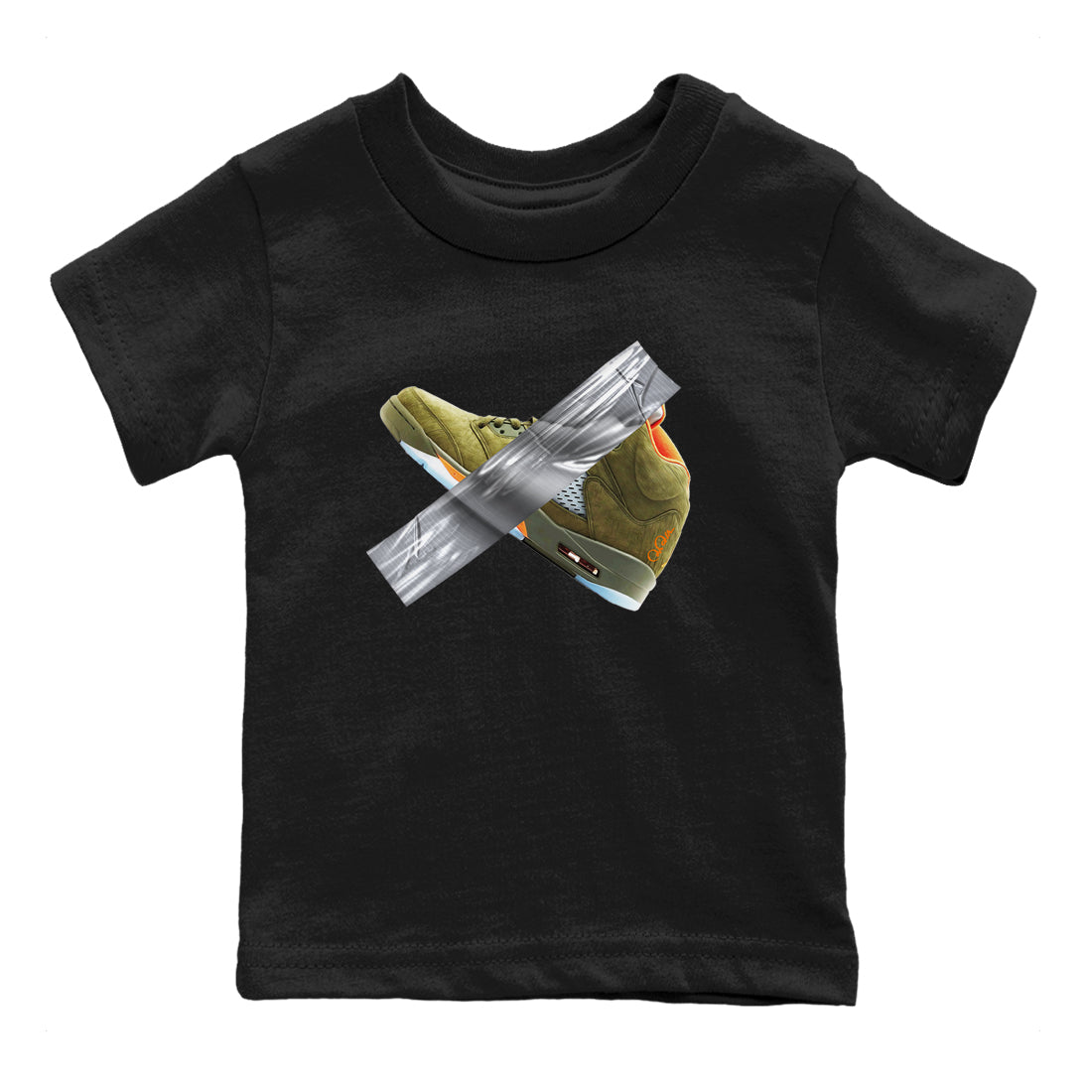 Duct Tape snkmatch Tees Kids - Air Jordan 5 Olive