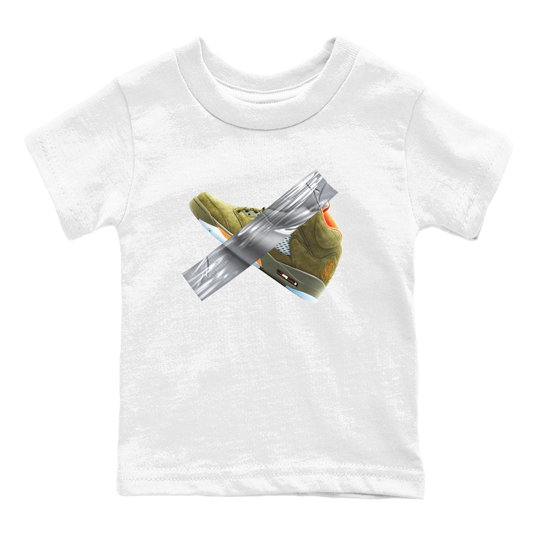 Duct Tape snkmatch Tees Kids - Air Jordan 5 Olive