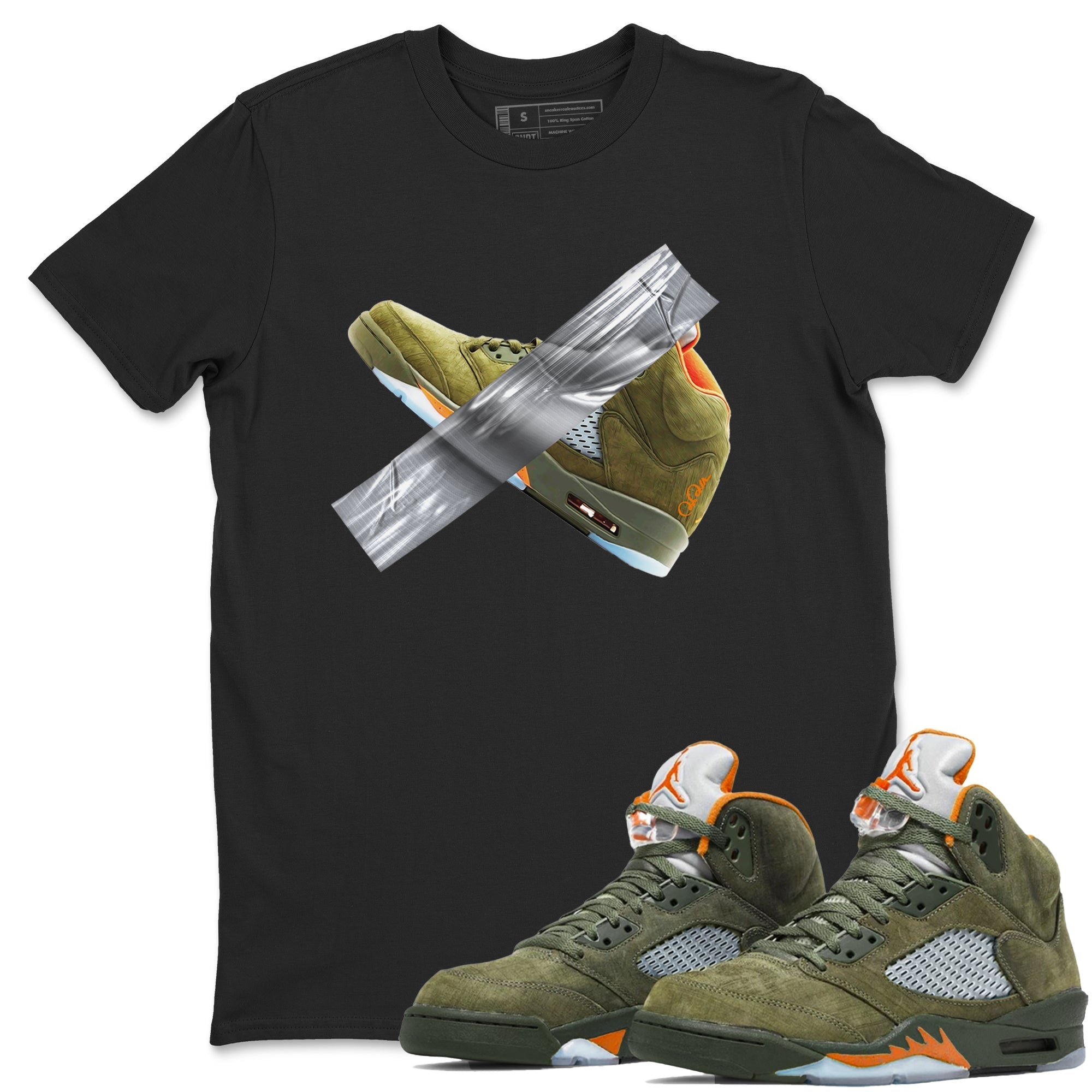 Duct Tape snkmatch Tees - Air Jordan 5 Olive