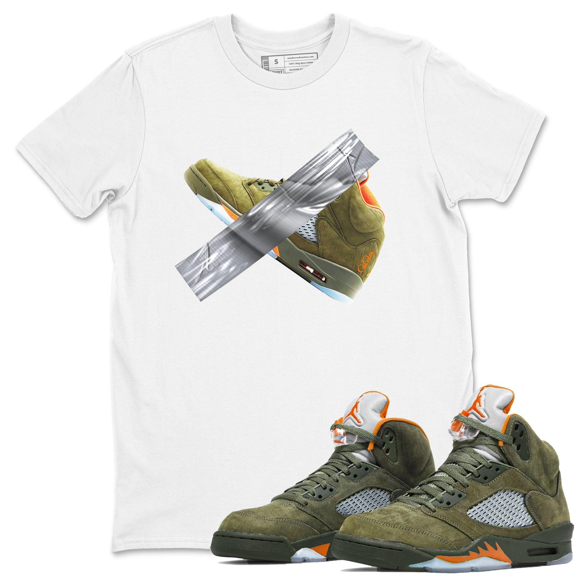 Duct Tape snkmatch Tees - Air Jordan 5 Olive