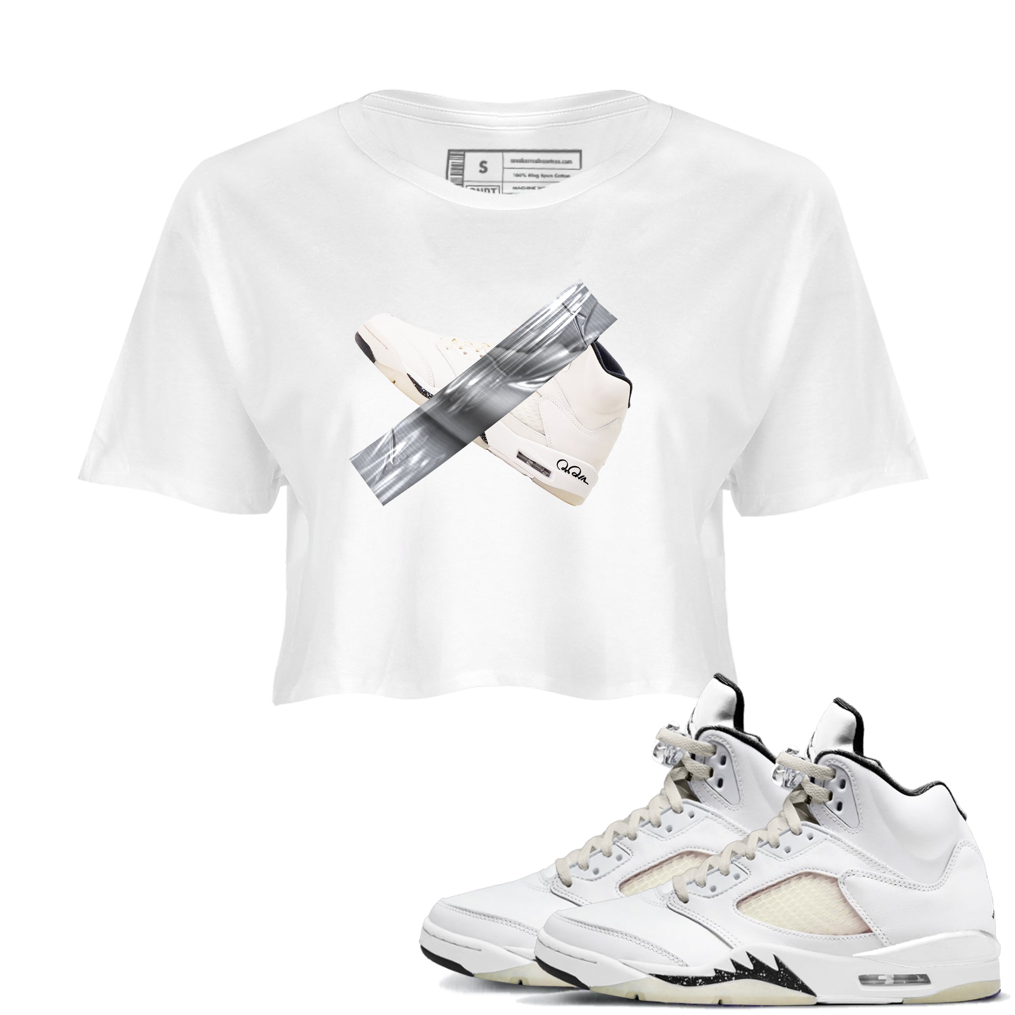 Duct Tape snkmatch Women's Top - Air Jordan 5 Sail