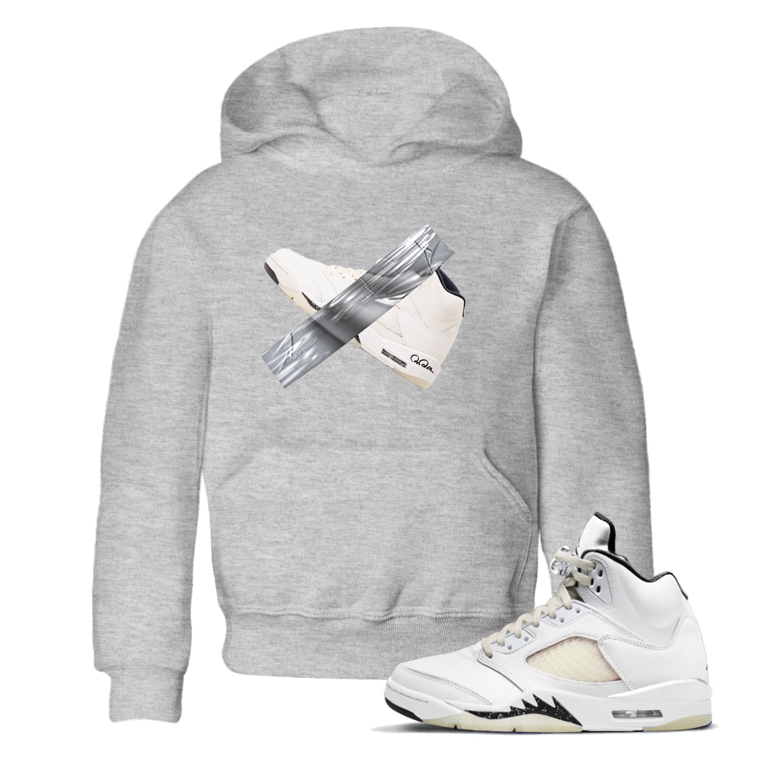 Duct Tape snkmatch Tees Kids - Air Jordan 5 Sail