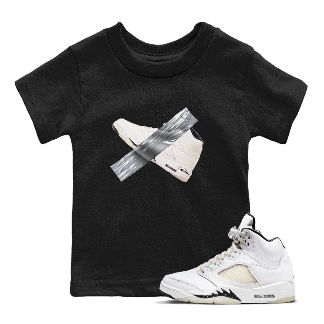 Duct Tape snkmatch Tees Kids - Air Jordan 5 Sail