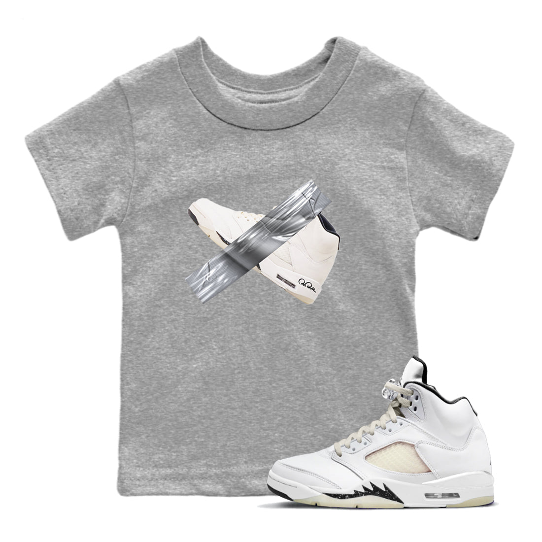 Duct Tape snkmatch Tees Kids - Air Jordan 5 Sail