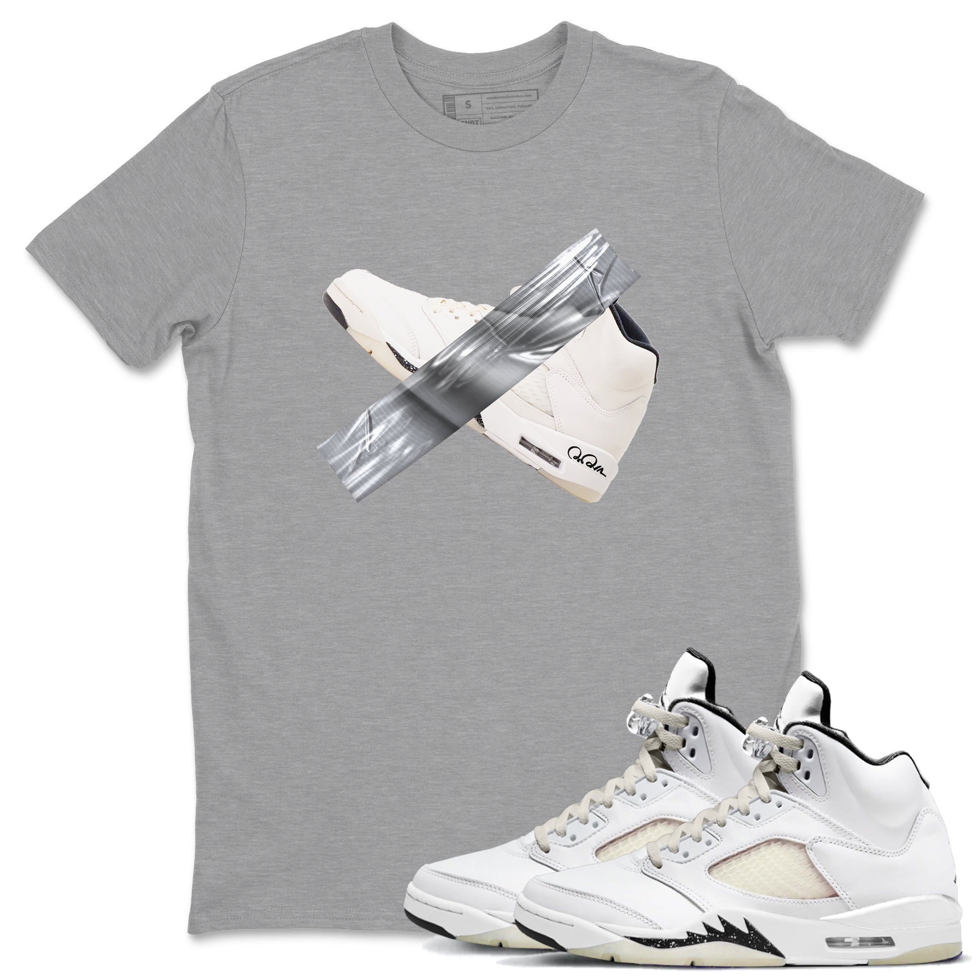 Duct Tape snkmatch Tees - Air Jordan 5 Sail