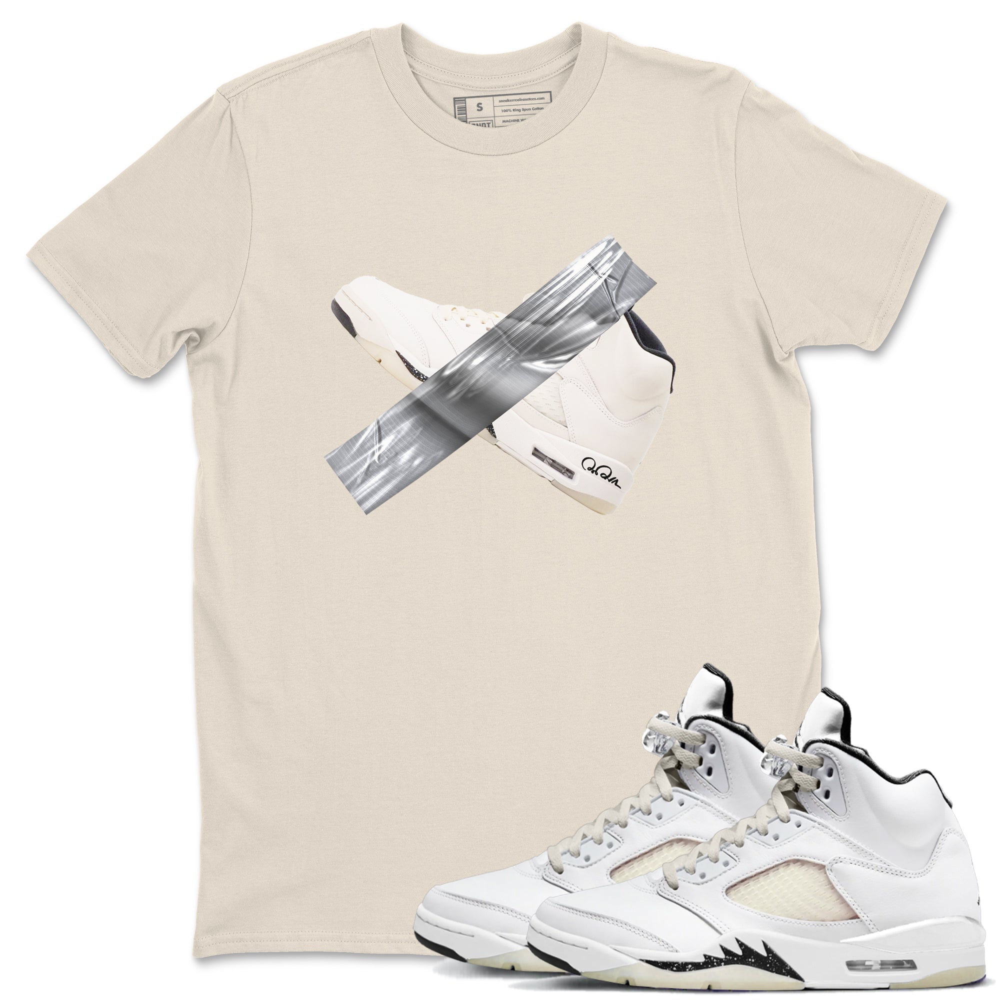 Duct Tape snkmatch Tees - Air Jordan 5 Sail
