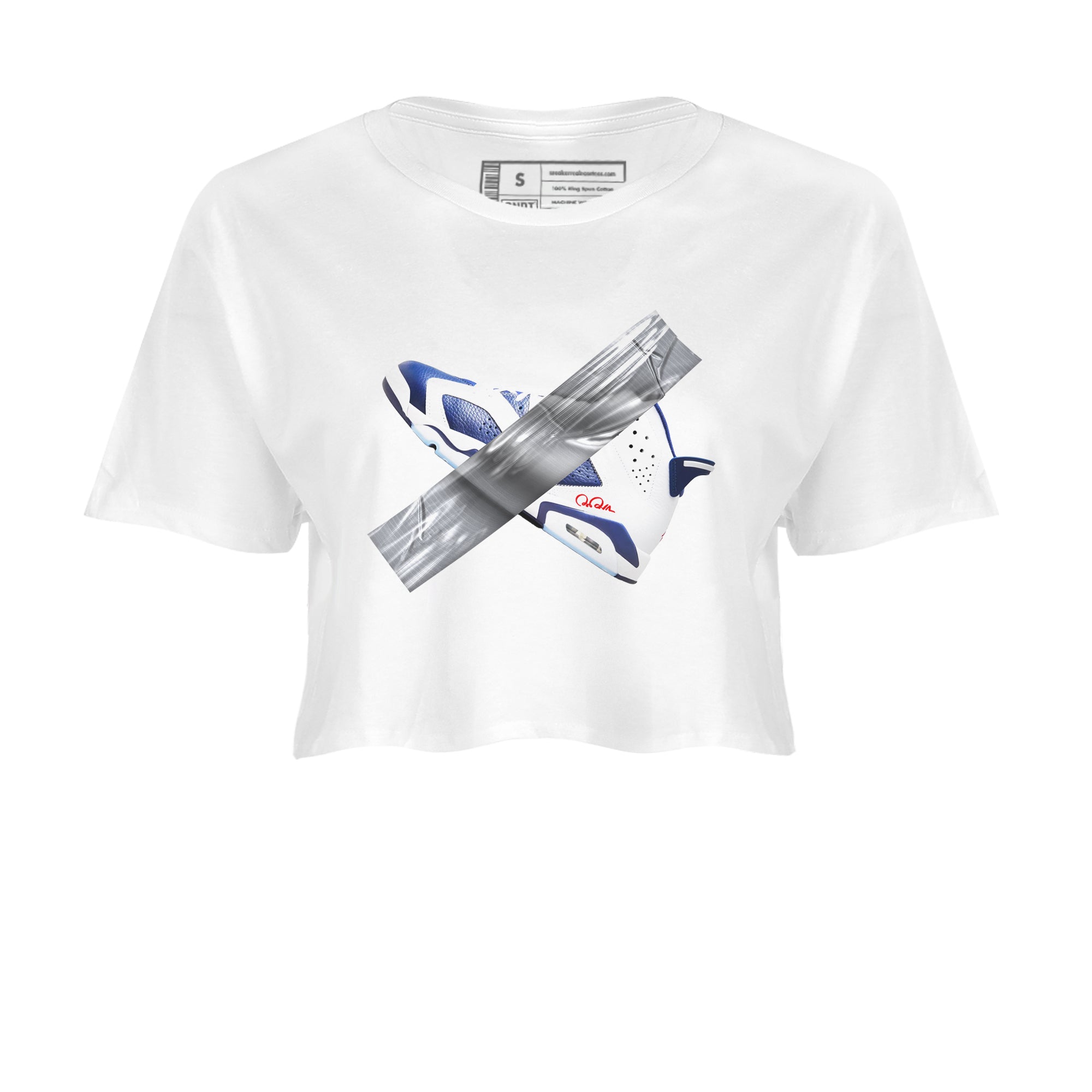 Duct Tape snkmatch Women's Top - Air Jordan 6 White And Midnight Navy
