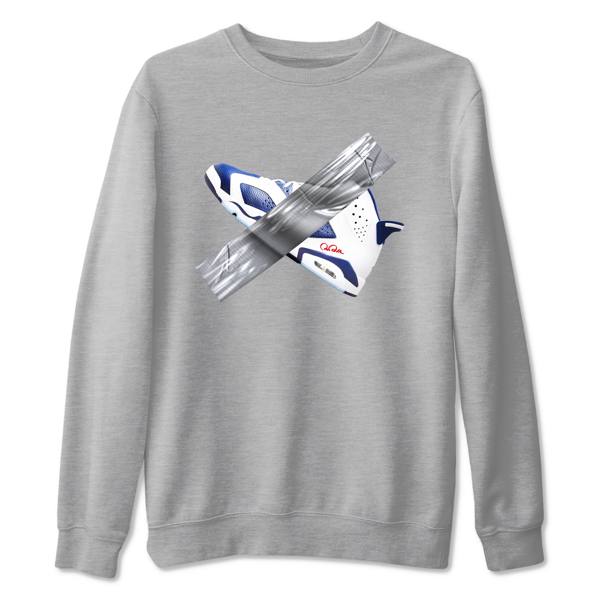 Duct Tape snkmatch Tees - Air Jordan 6 White And Midnight Navy