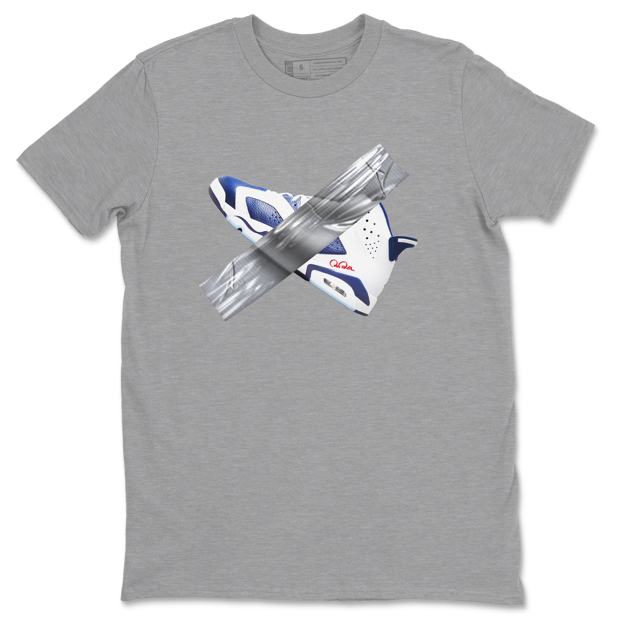 Duct Tape snkmatch Tees - Air Jordan 6 White And Midnight Navy