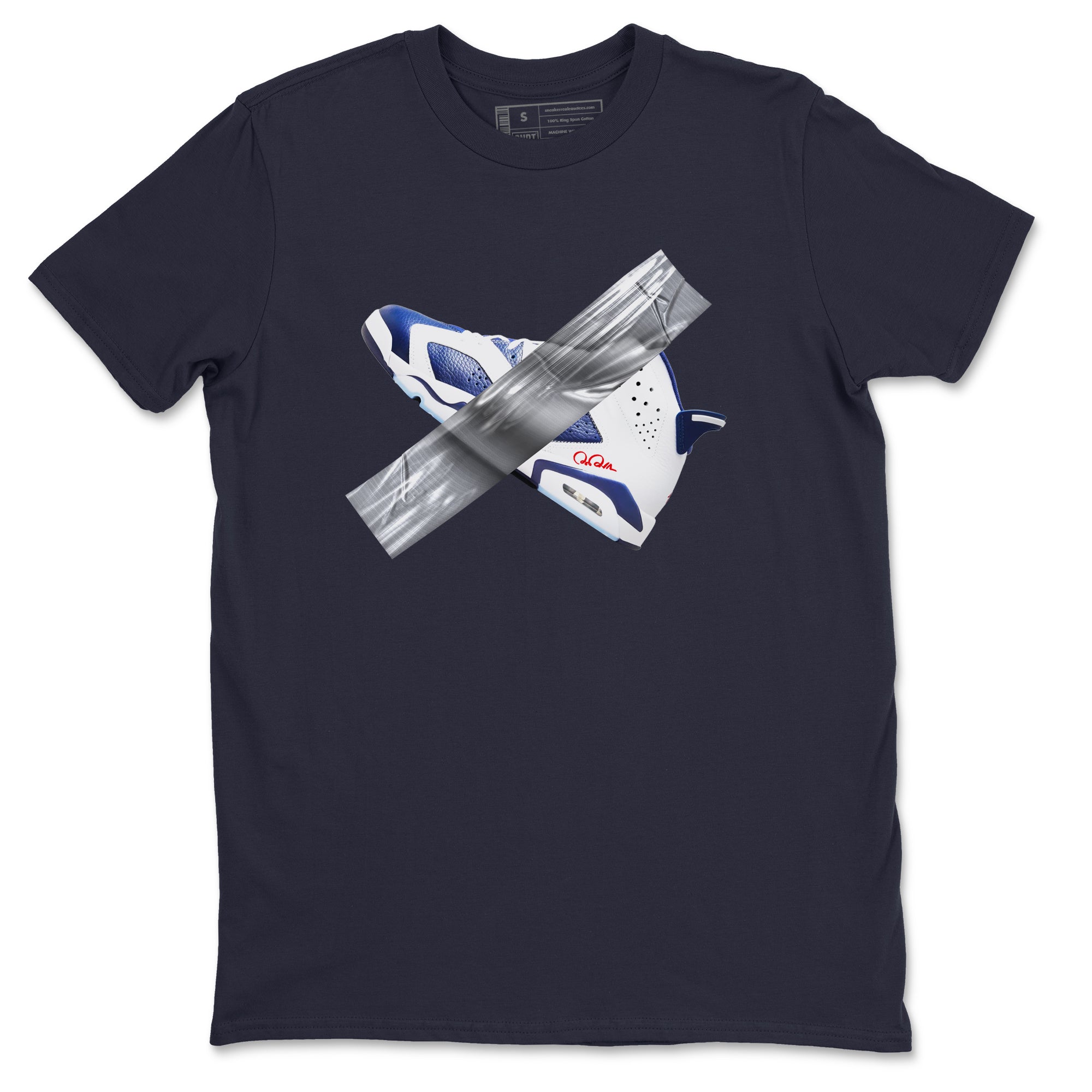 Duct Tape snkmatch Tees - Air Jordan 6 White And Midnight Navy