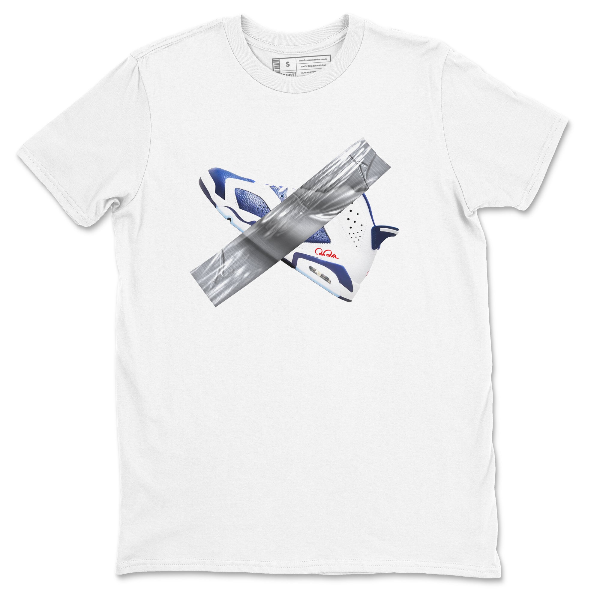 Duct Tape snkmatch Tees - Air Jordan 6 White And Midnight Navy